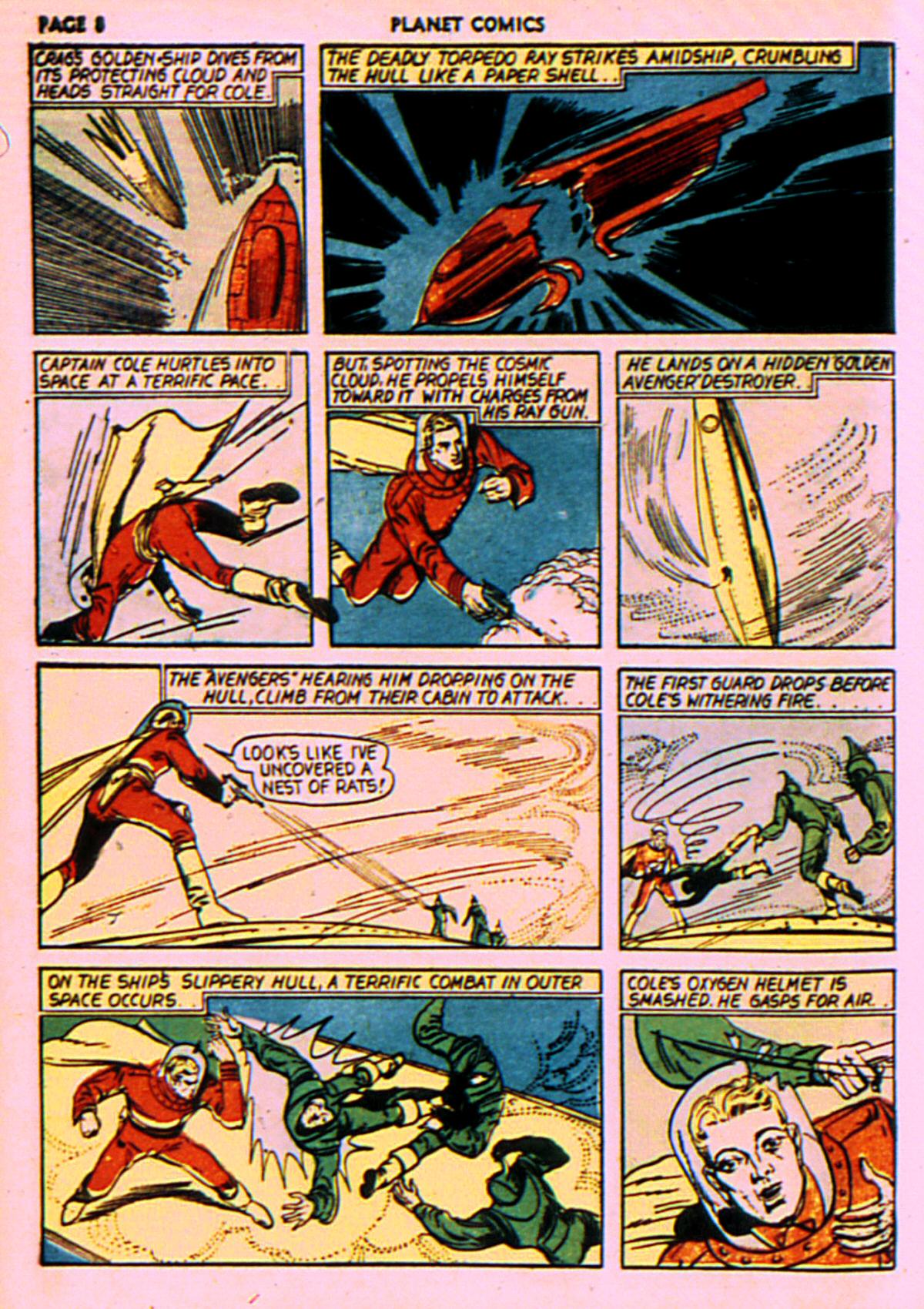 Planet Comics #7 (Fiction House), page 11. Public domain (US).