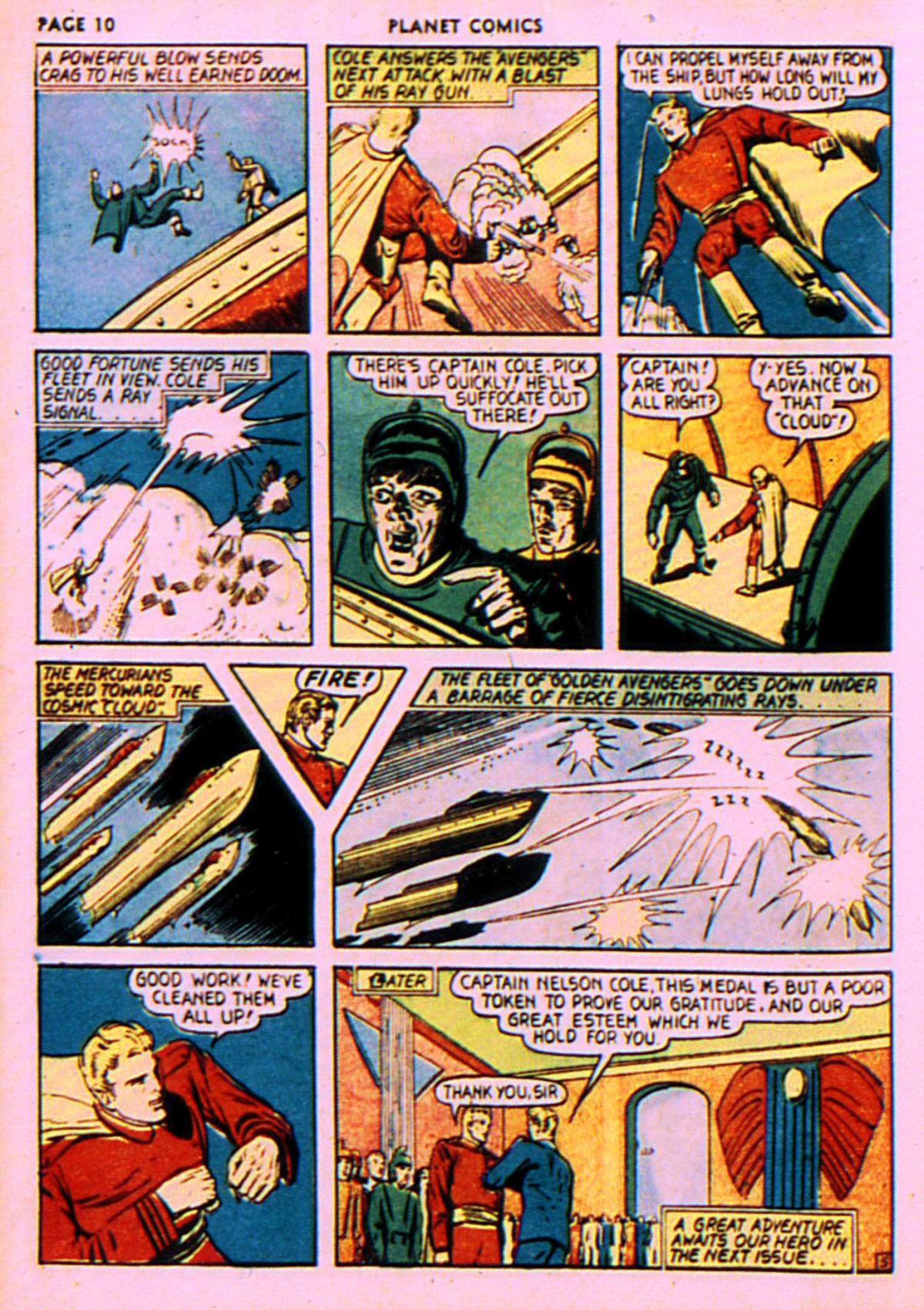 Planet Comics #7 (Fiction House), page 13. Public domain (US).