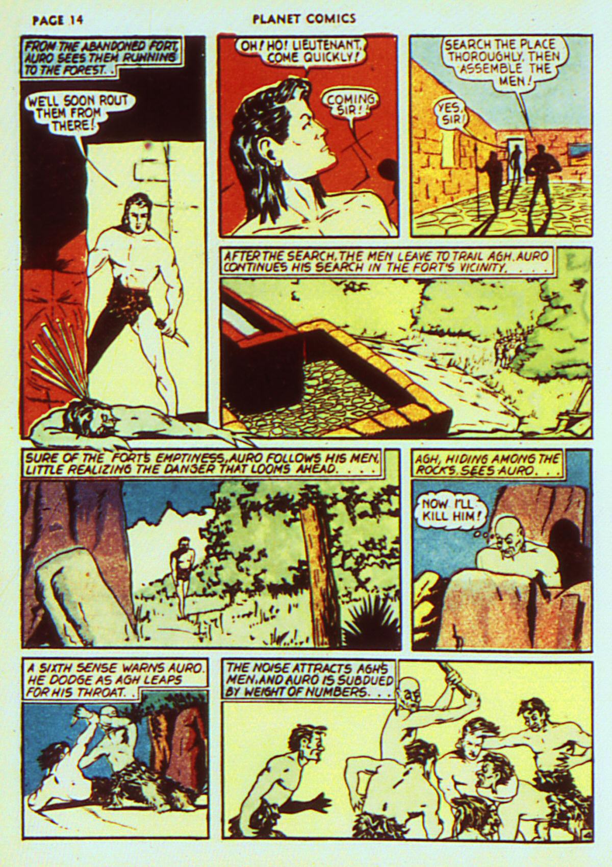 Planet Comics #7 (Fiction House), page 17. Public domain (US).