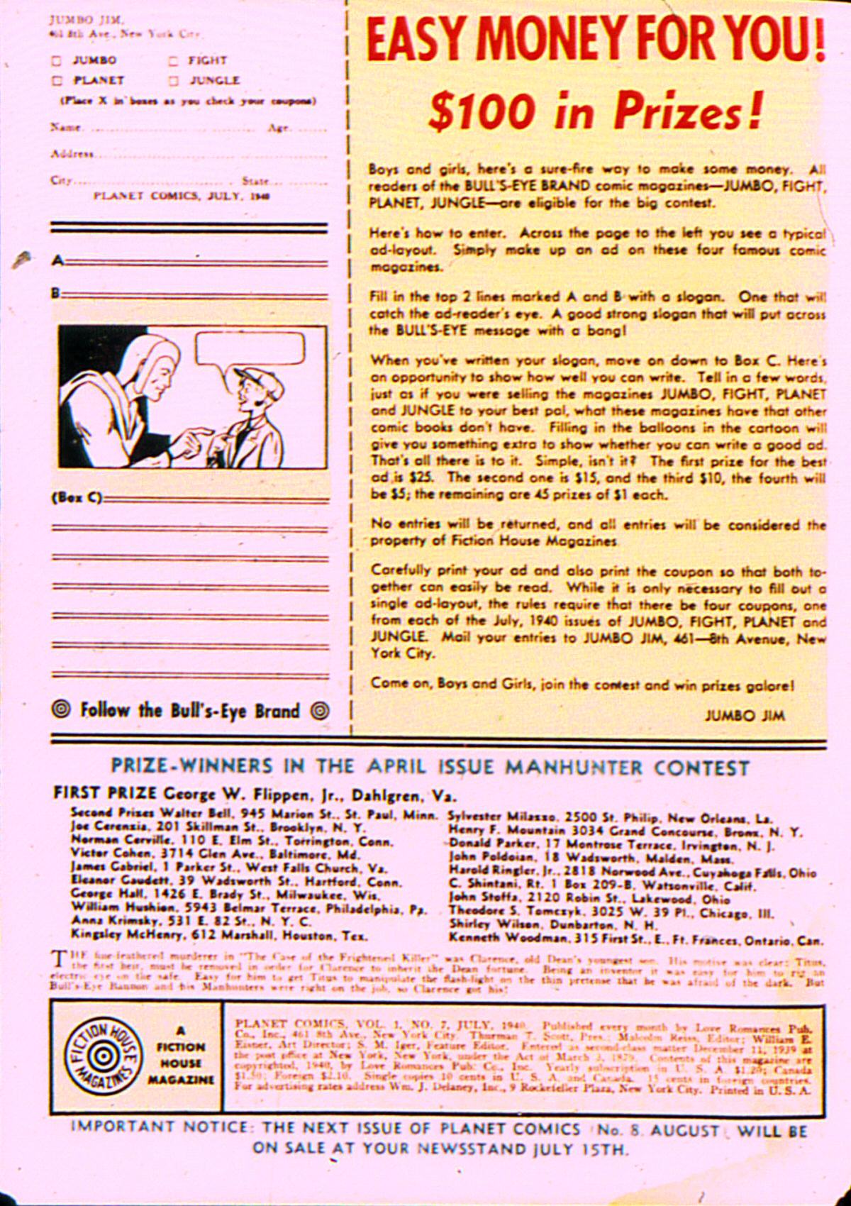Planet Comics #7 (Fiction House), page 3. Public domain (US).