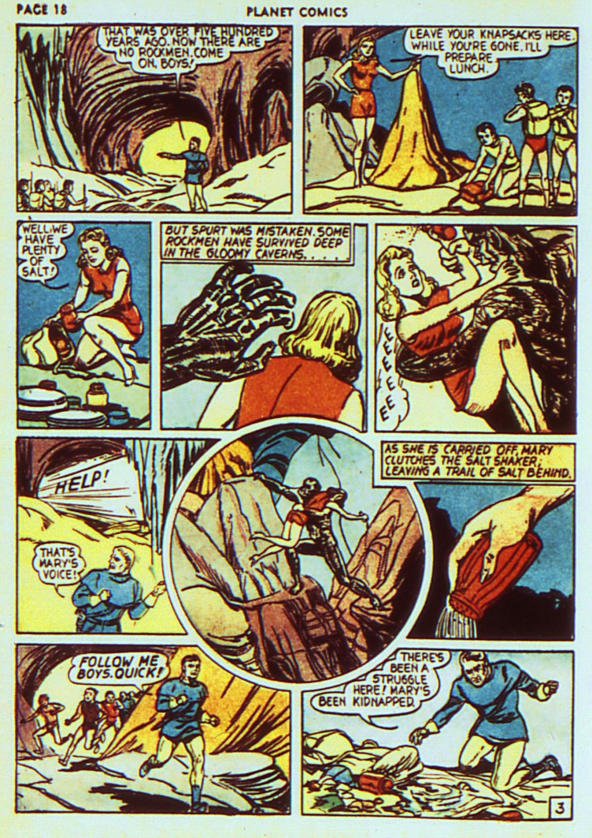 Planet Comics #7 (Fiction House), page 21. Public domain (US).