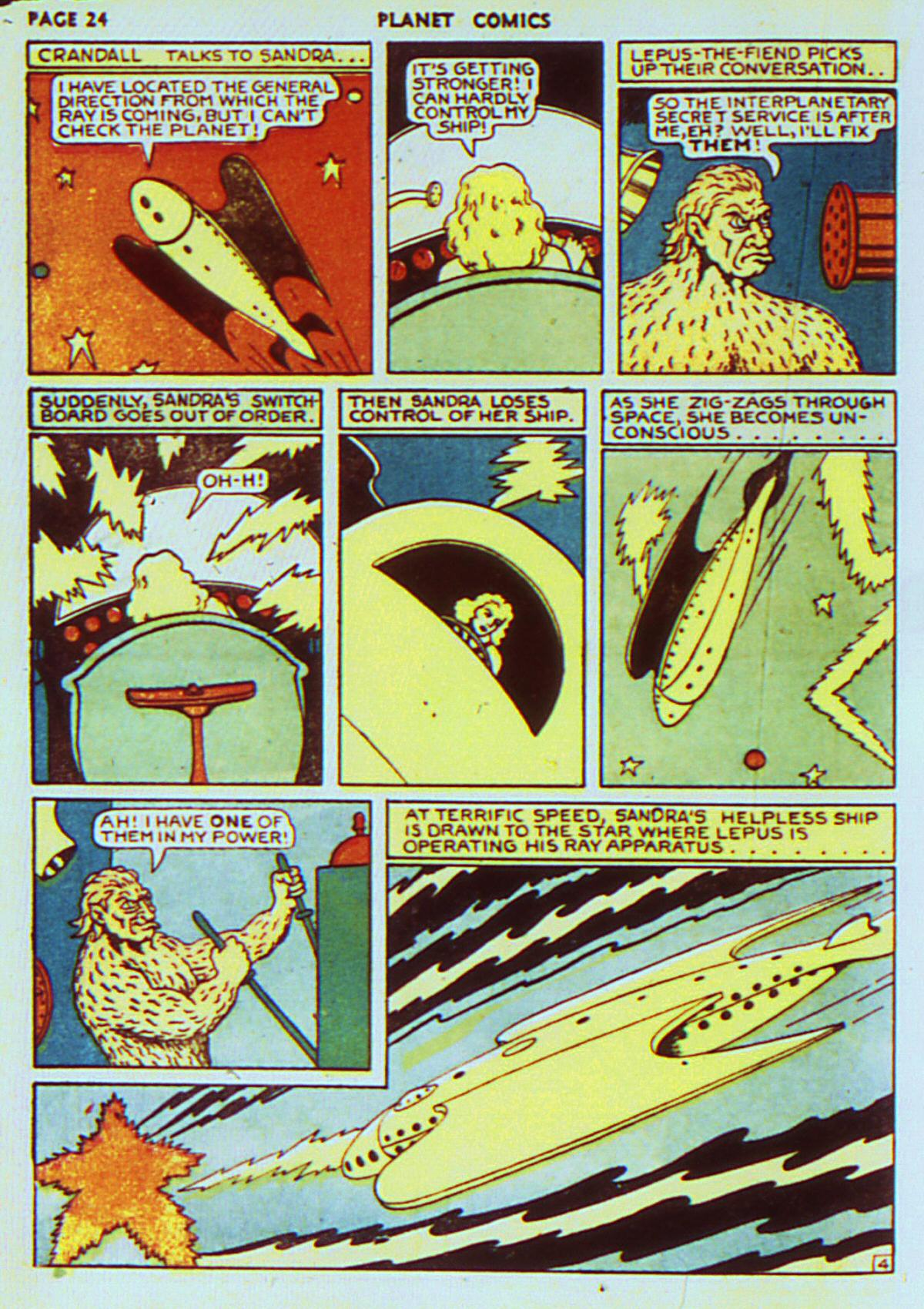 Planet Comics #7 (Fiction House), page 27. Public domain (US).