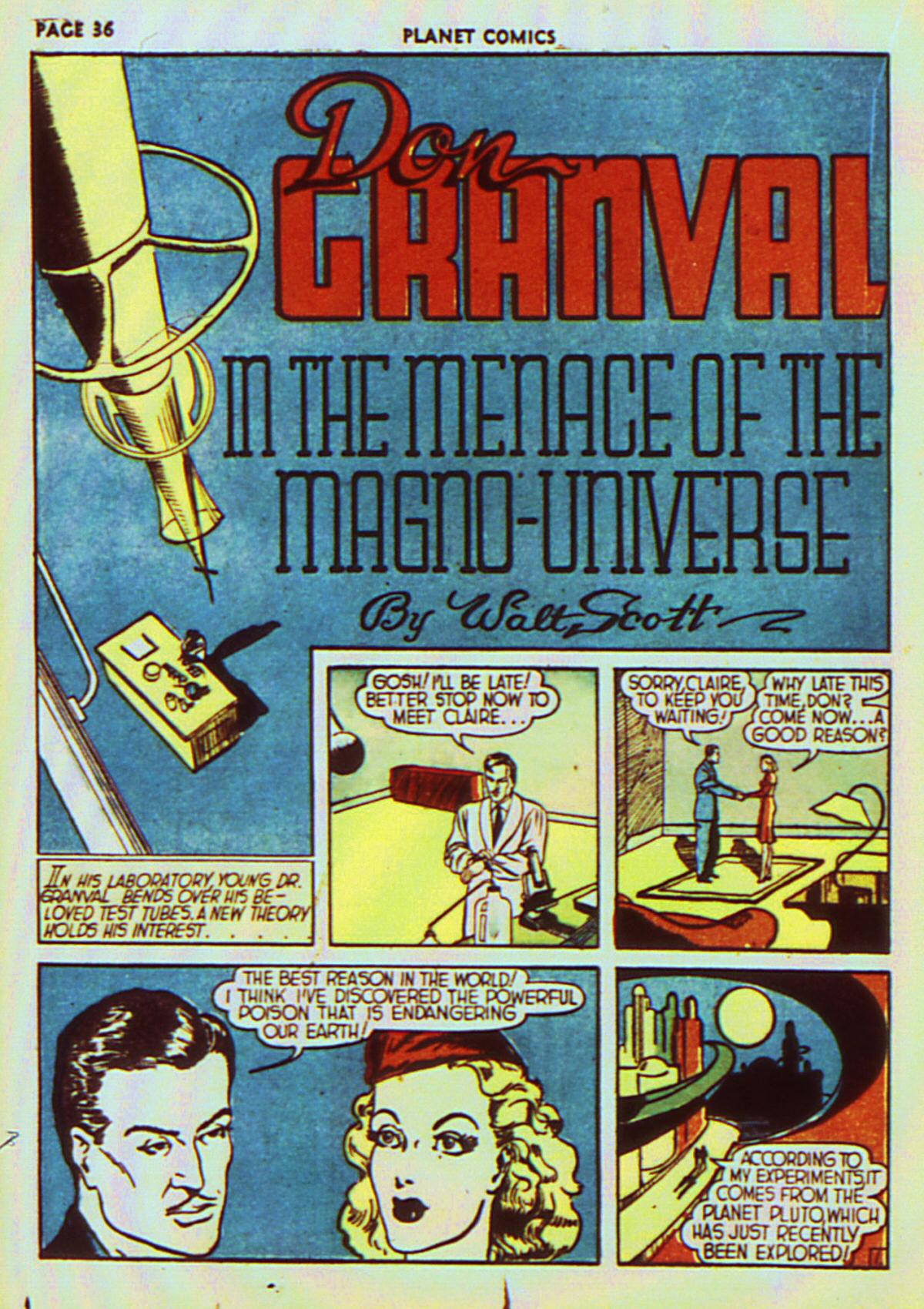 Planet Comics #7 (Fiction House), page 39. Public domain (US).