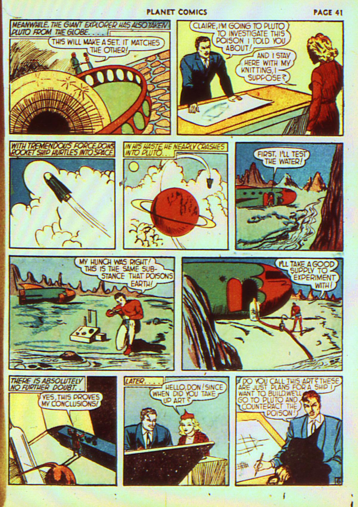 Planet Comics #7 (Fiction House), page 44. Public domain (US).