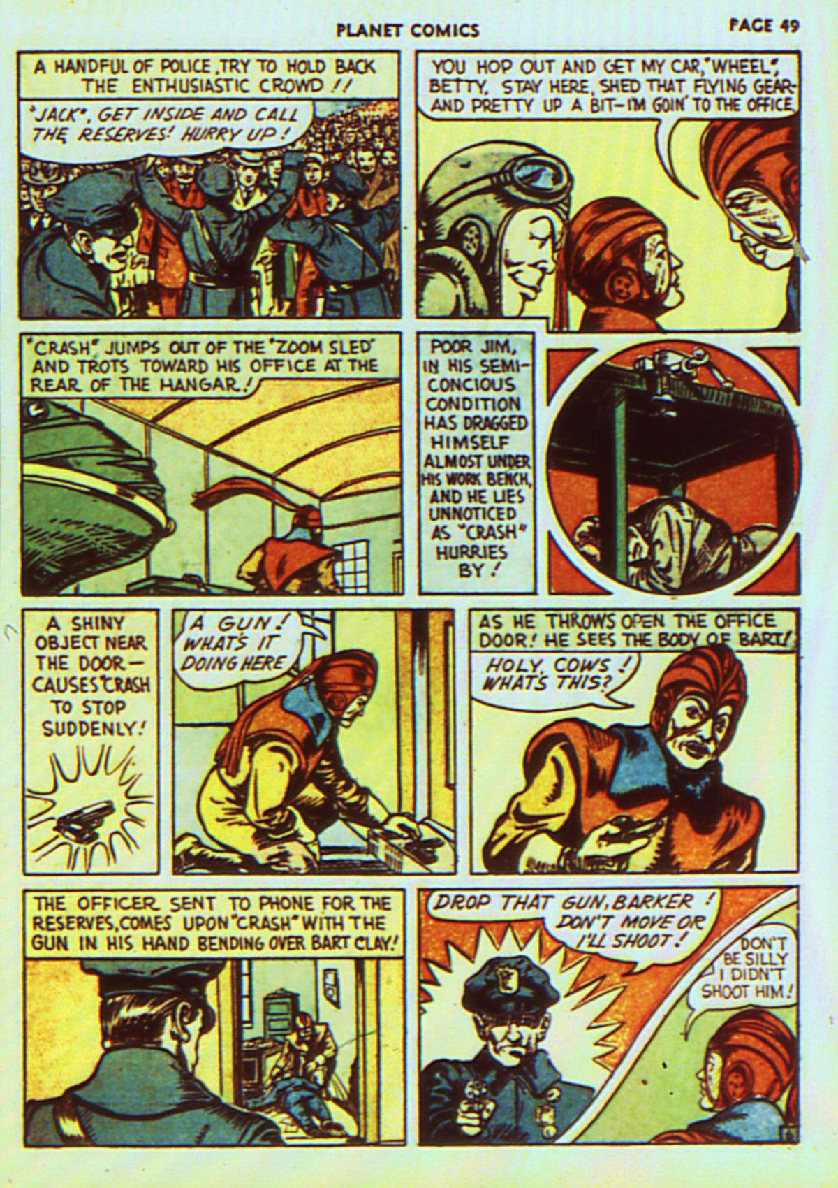 Planet Comics #7 (Fiction House), page 52. Public domain (US).