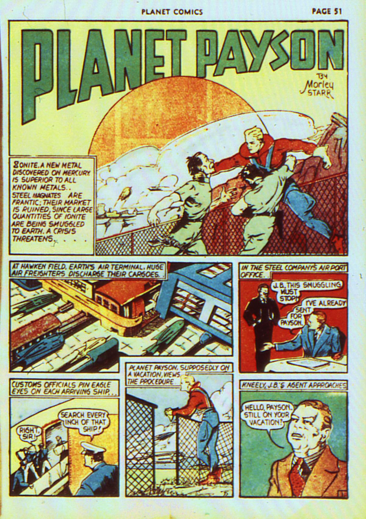 Planet Comics #7 (Fiction House), page 54. Public domain (US).