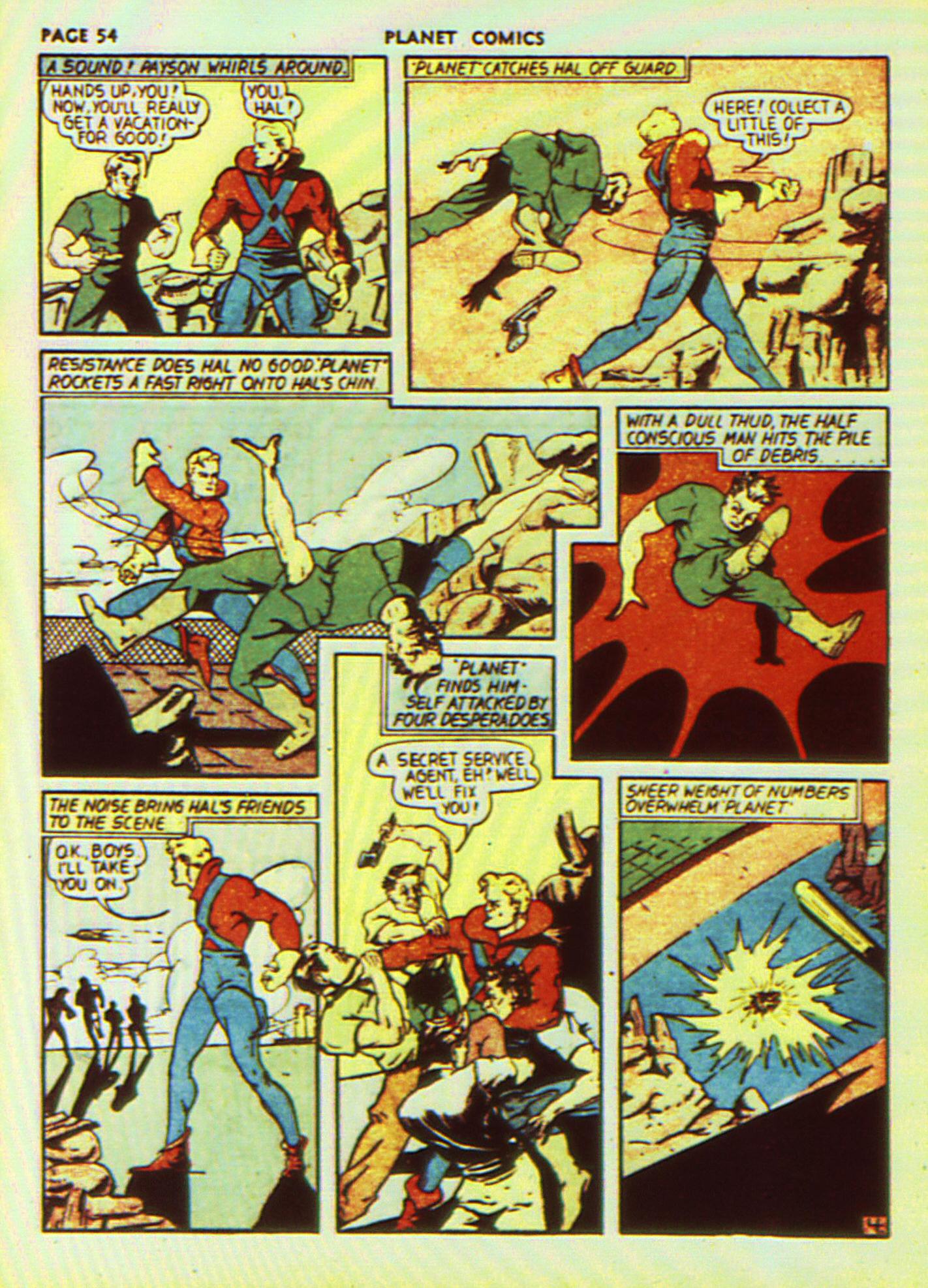 Planet Comics #7 (Fiction House), page 57. Public domain (US).