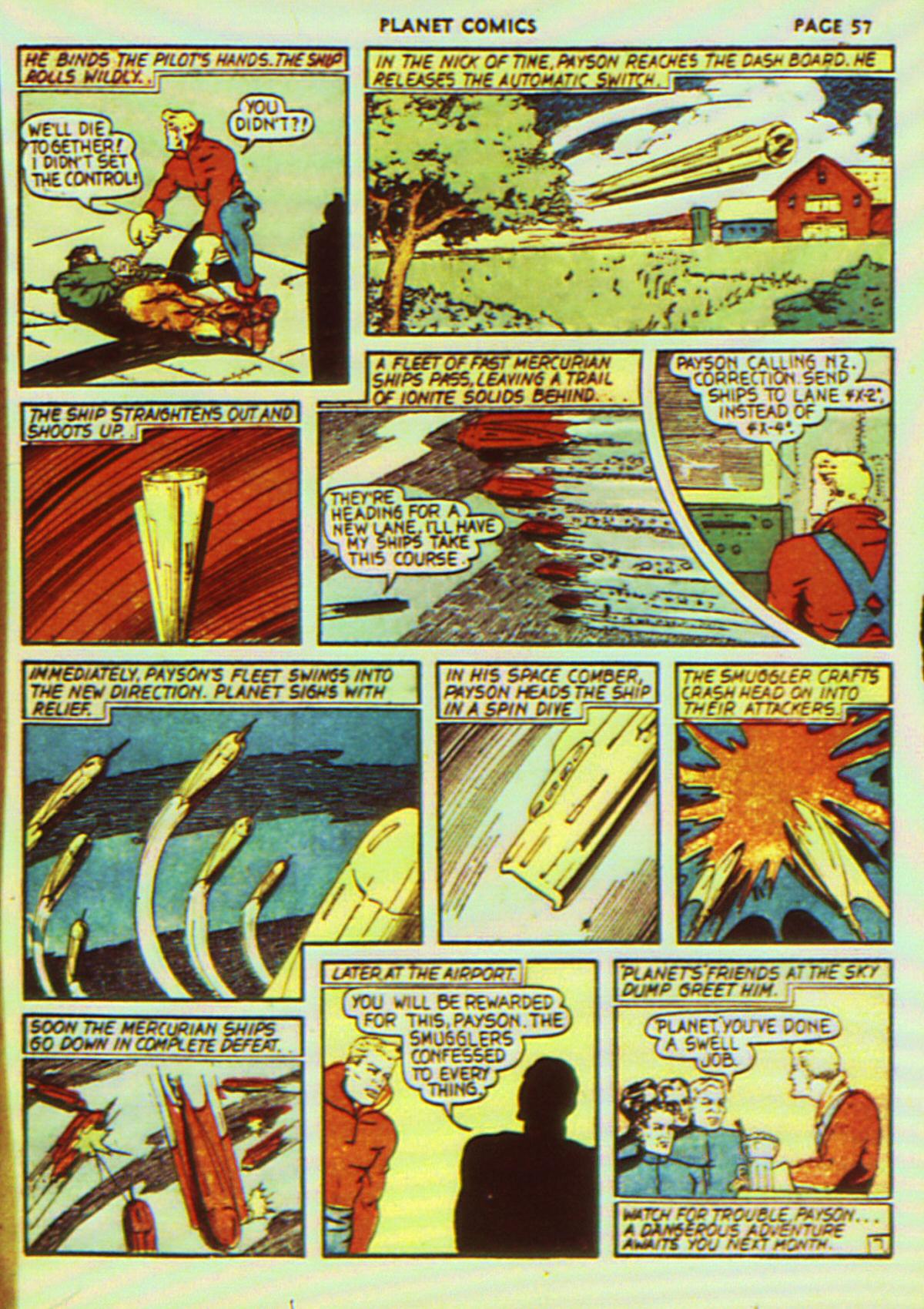 Planet Comics #7 (Fiction House), page 60. Public domain (US).