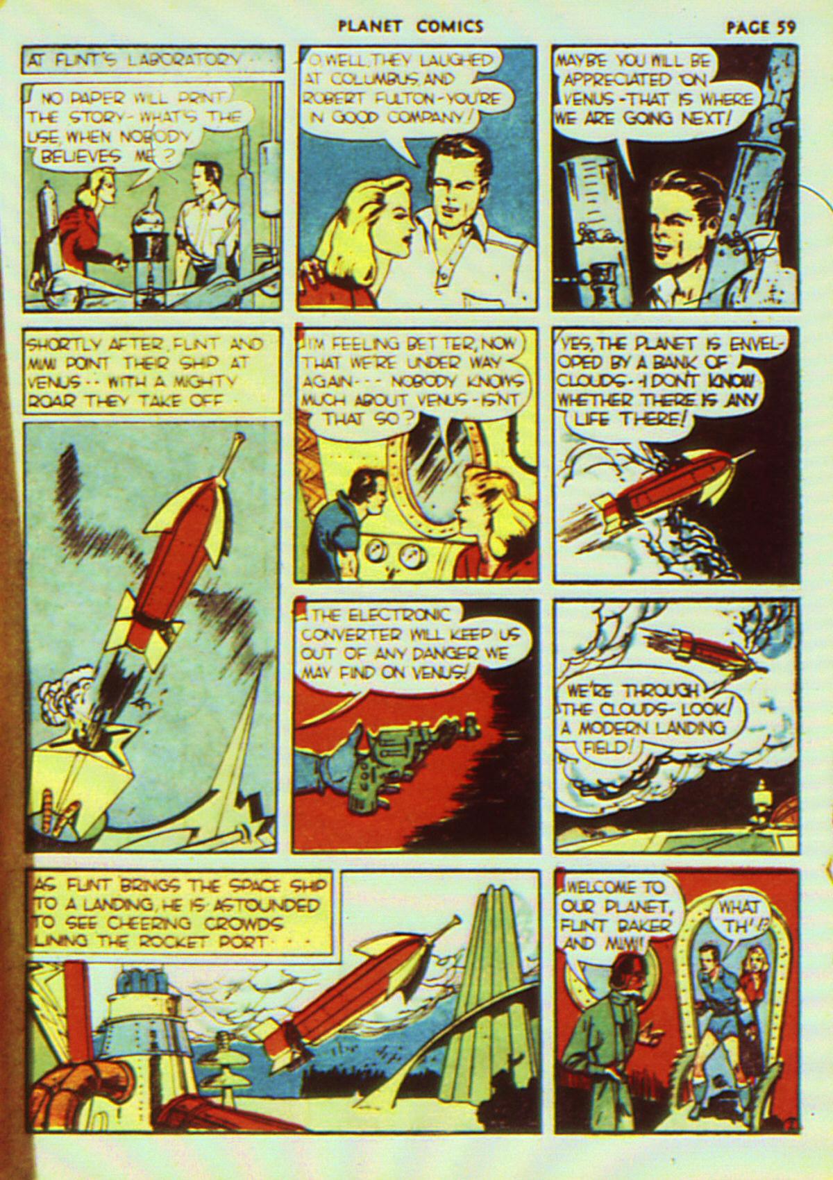 Planet Comics #7 (Fiction House), page 62. Public domain (US).