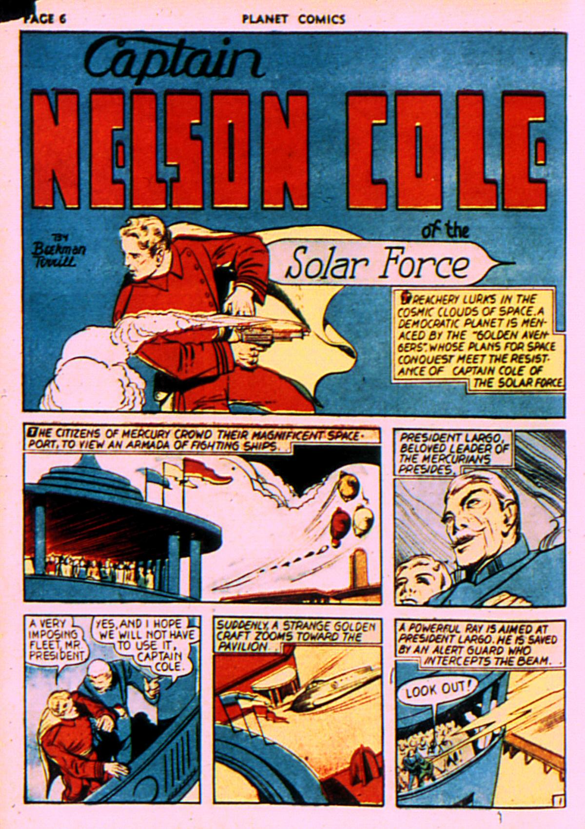 Planet Comics #7 (Fiction House), page 9. Public domain (US).