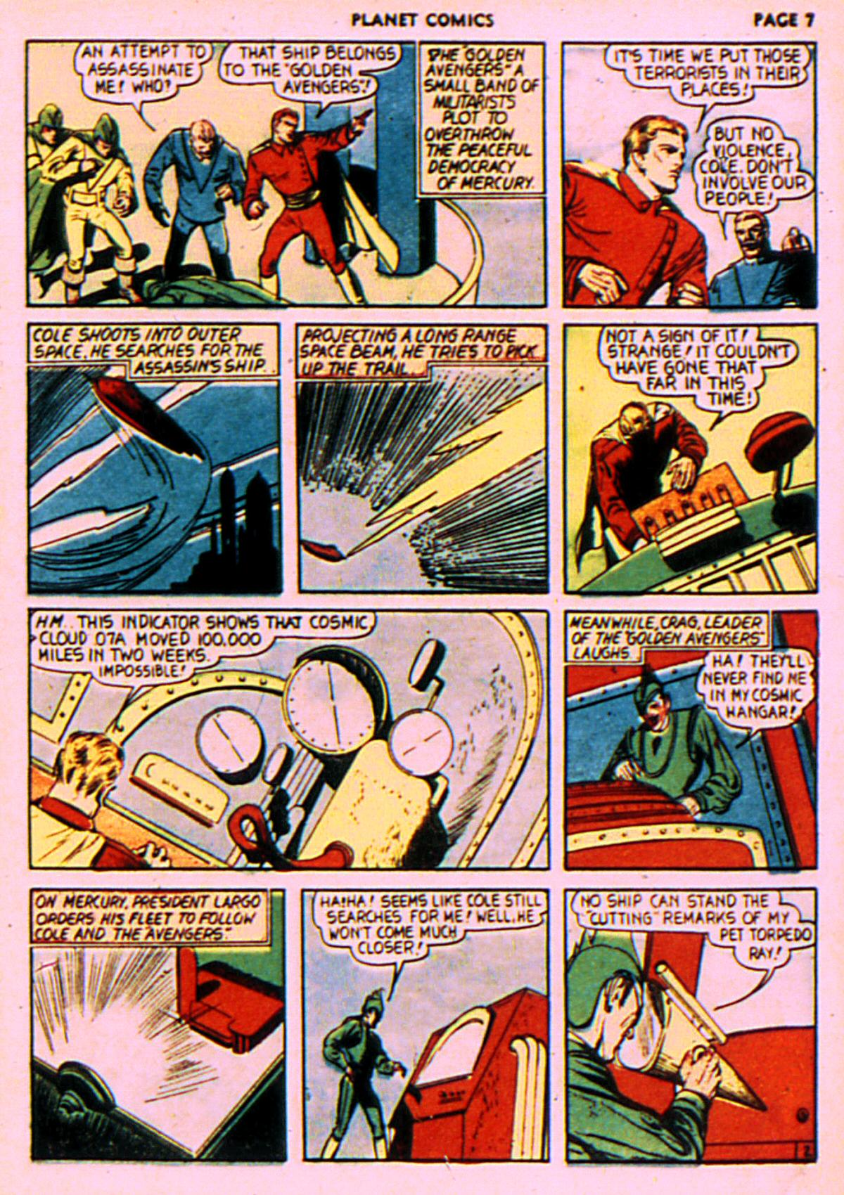 Planet Comics #7 (Fiction House), page 10. Public domain (US).