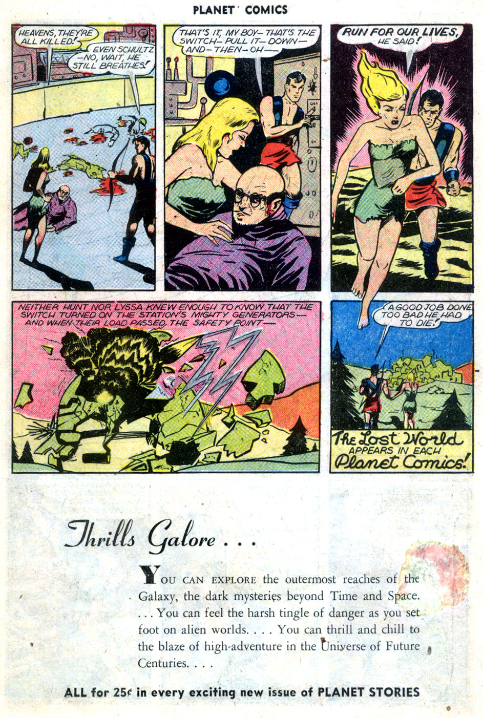 Planet Comics #70 (Fiction House), page 11. Public domain (US).