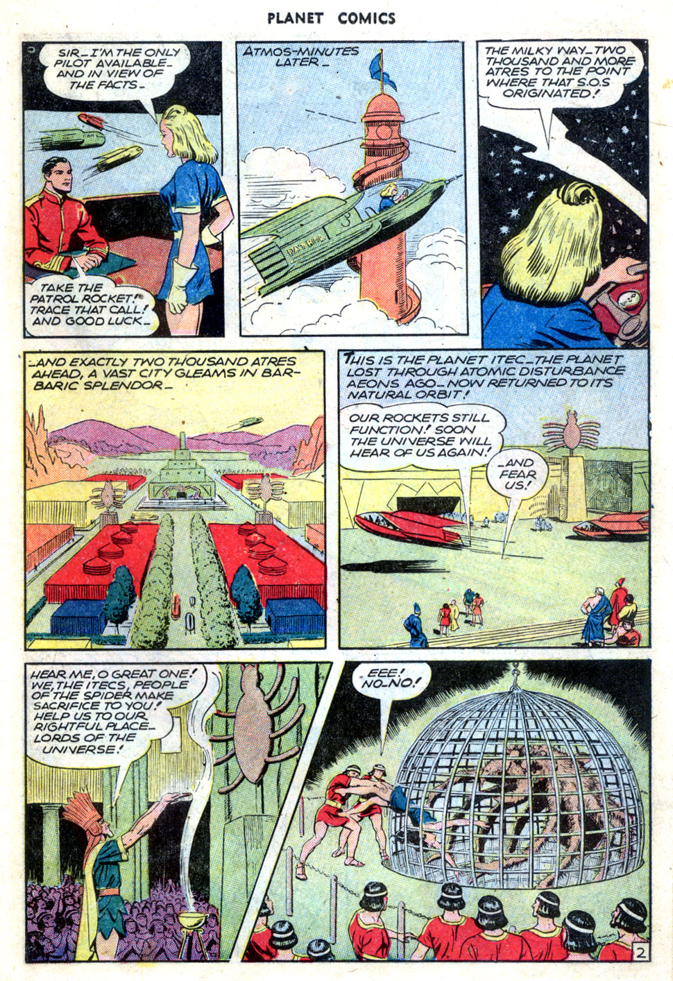 Planet Comics #70 (Fiction House), page 13. Public domain (US).