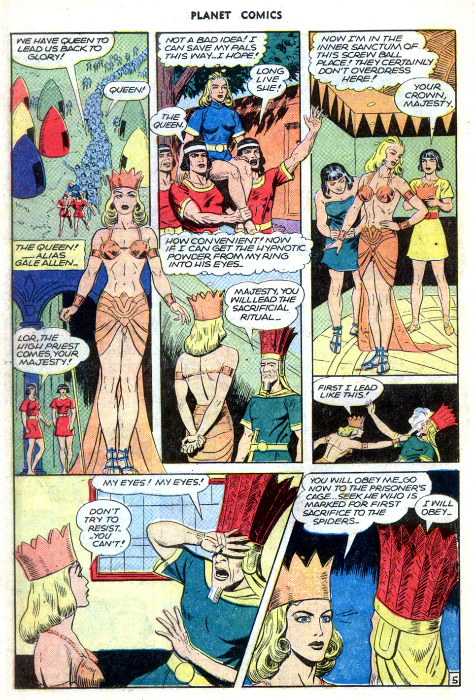 Planet Comics #70 (Fiction House), page 16. Public domain (US).