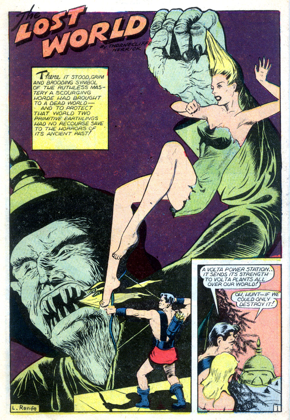 Planet Comics #70 (Fiction House), page 3. Public domain (US).