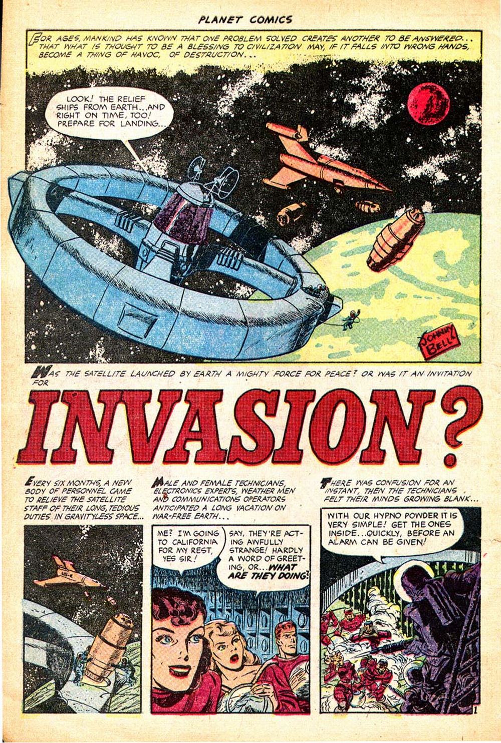 Planet Comics #71 (Fiction House), page 4. Public domain (US).