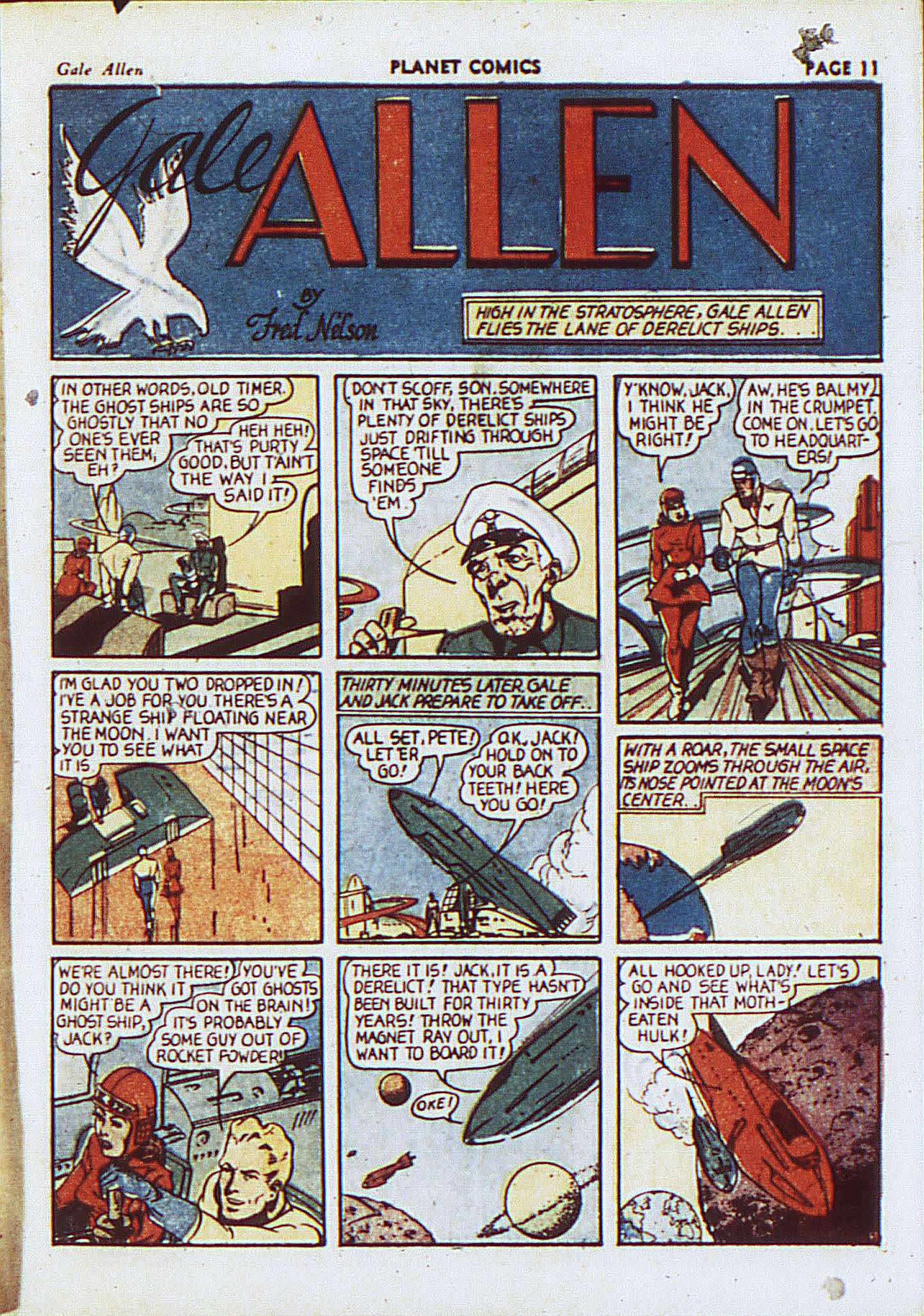Planet Comics #8 (Fiction House), page 14. Public domain (US).