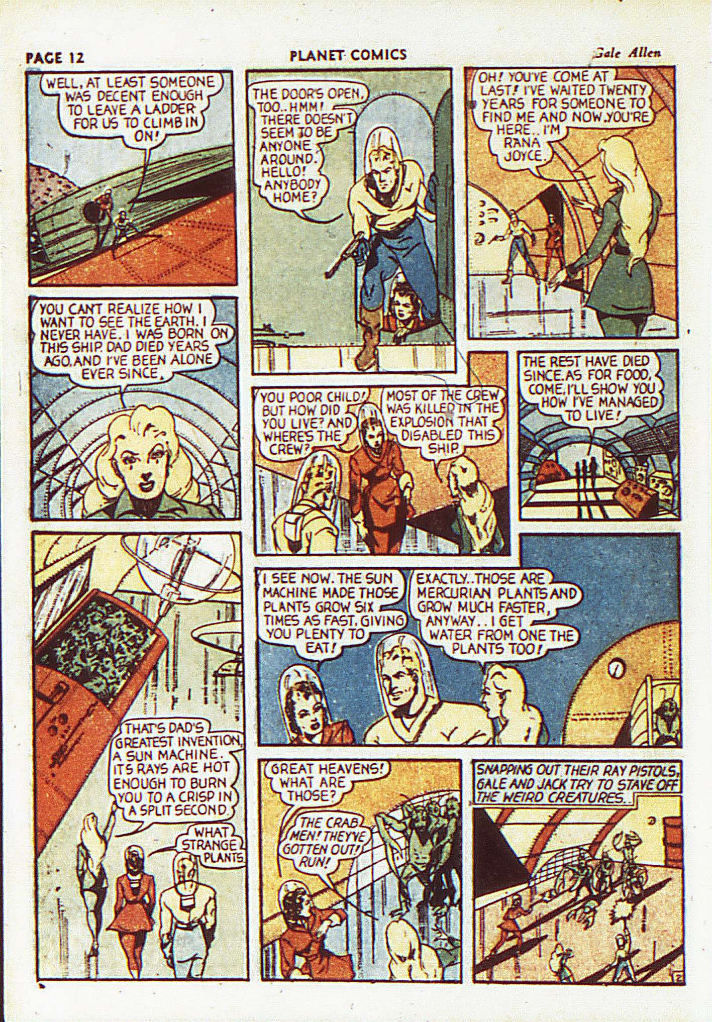 Planet Comics #8 (Fiction House), page 15. Public domain (US).