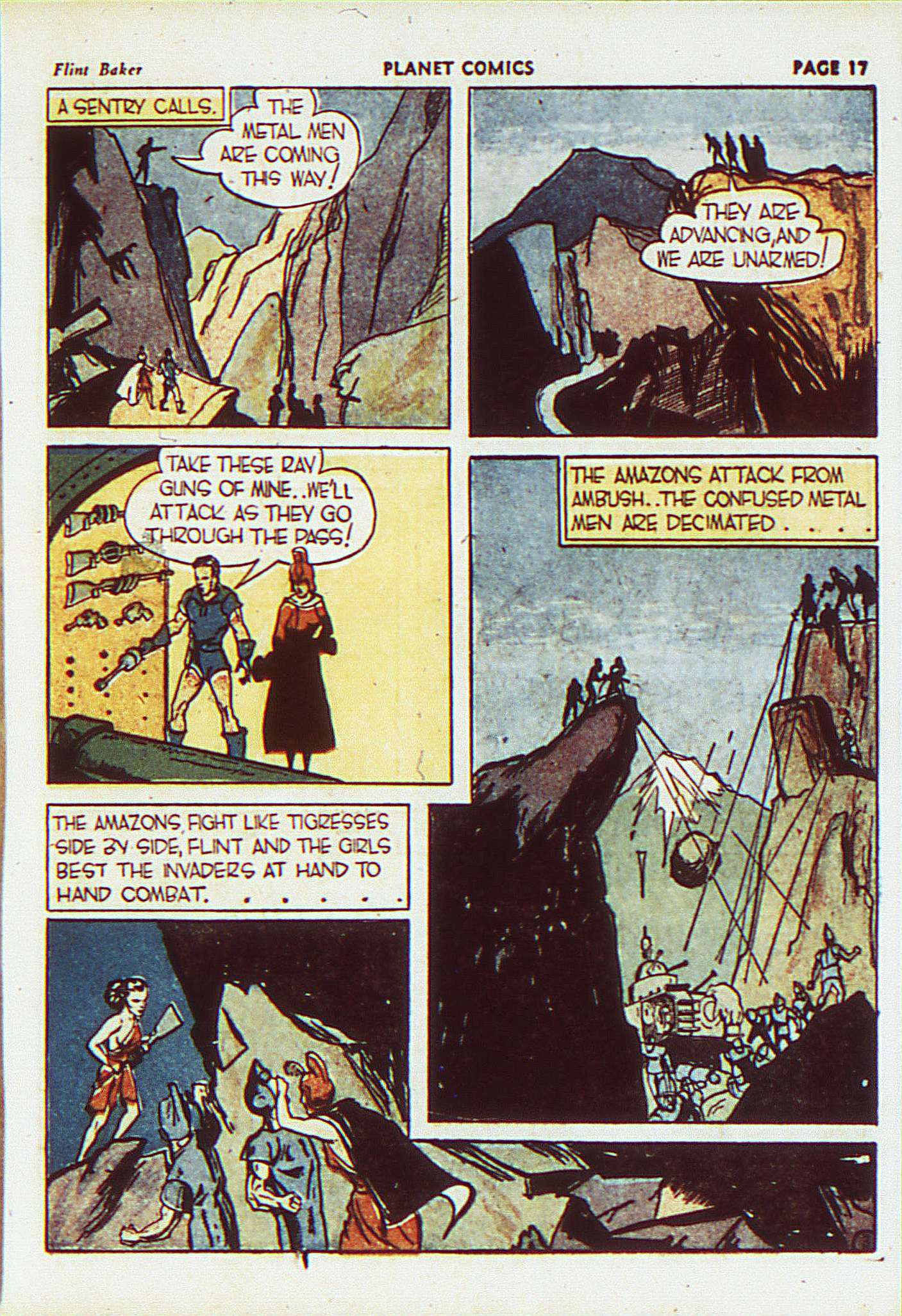 Planet Comics #8 (Fiction House), page 20. Public domain (US).
