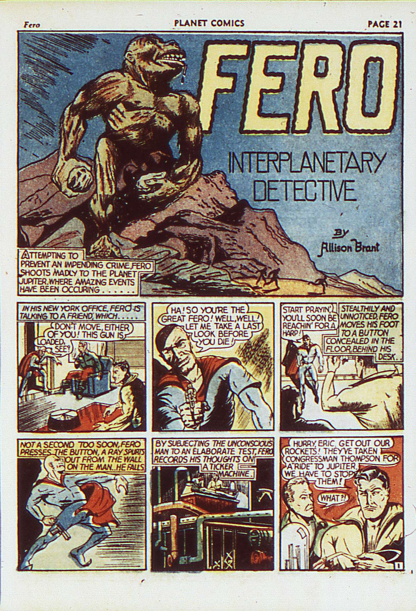 Planet Comics #8 (Fiction House), page 24. Public domain (US).