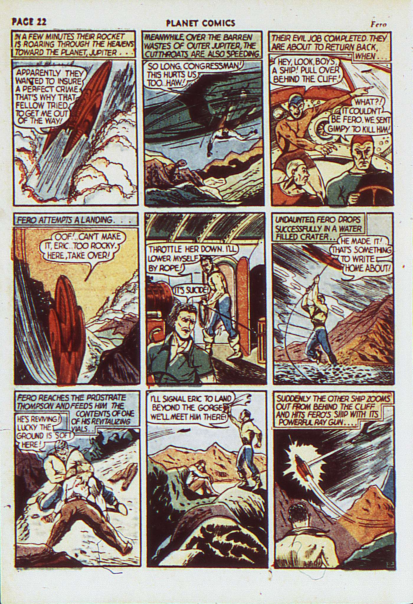 Planet Comics #8 (Fiction House), page 25. Public domain (US).