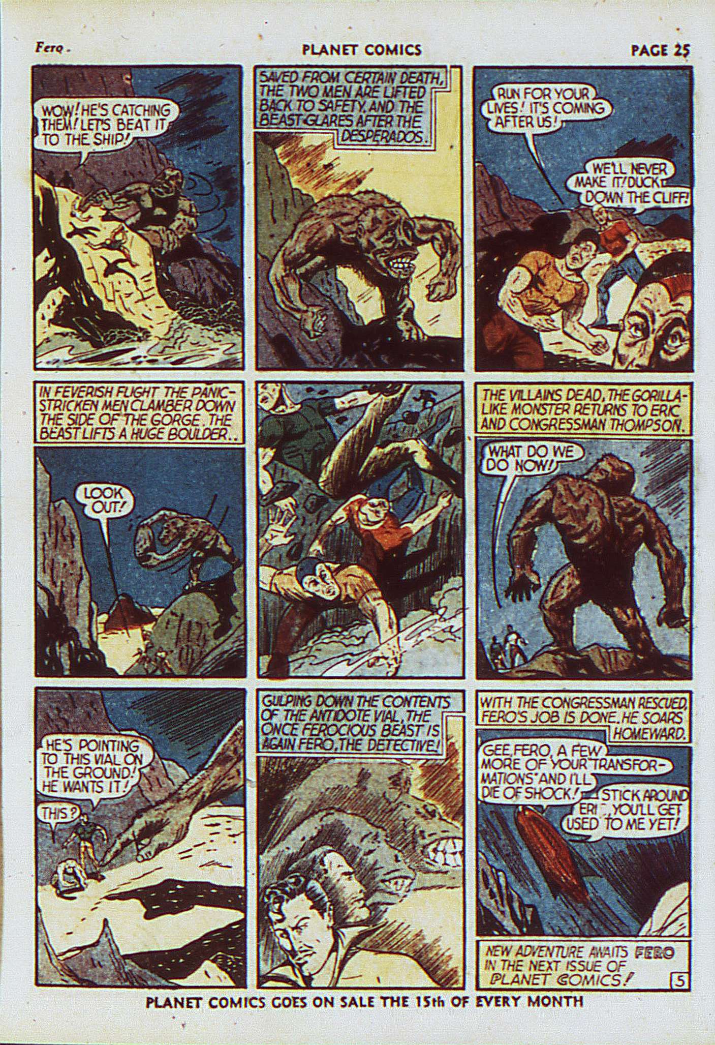 Planet Comics #8 (Fiction House), page 28. Public domain (US).