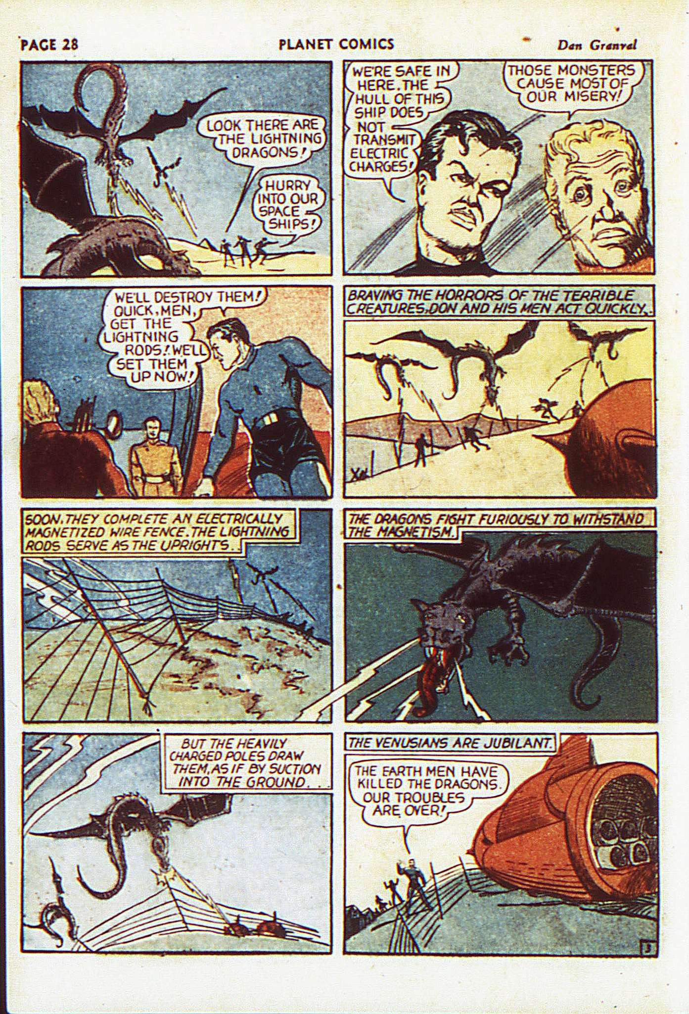 Planet Comics #8 (Fiction House), page 31. Public domain (US).