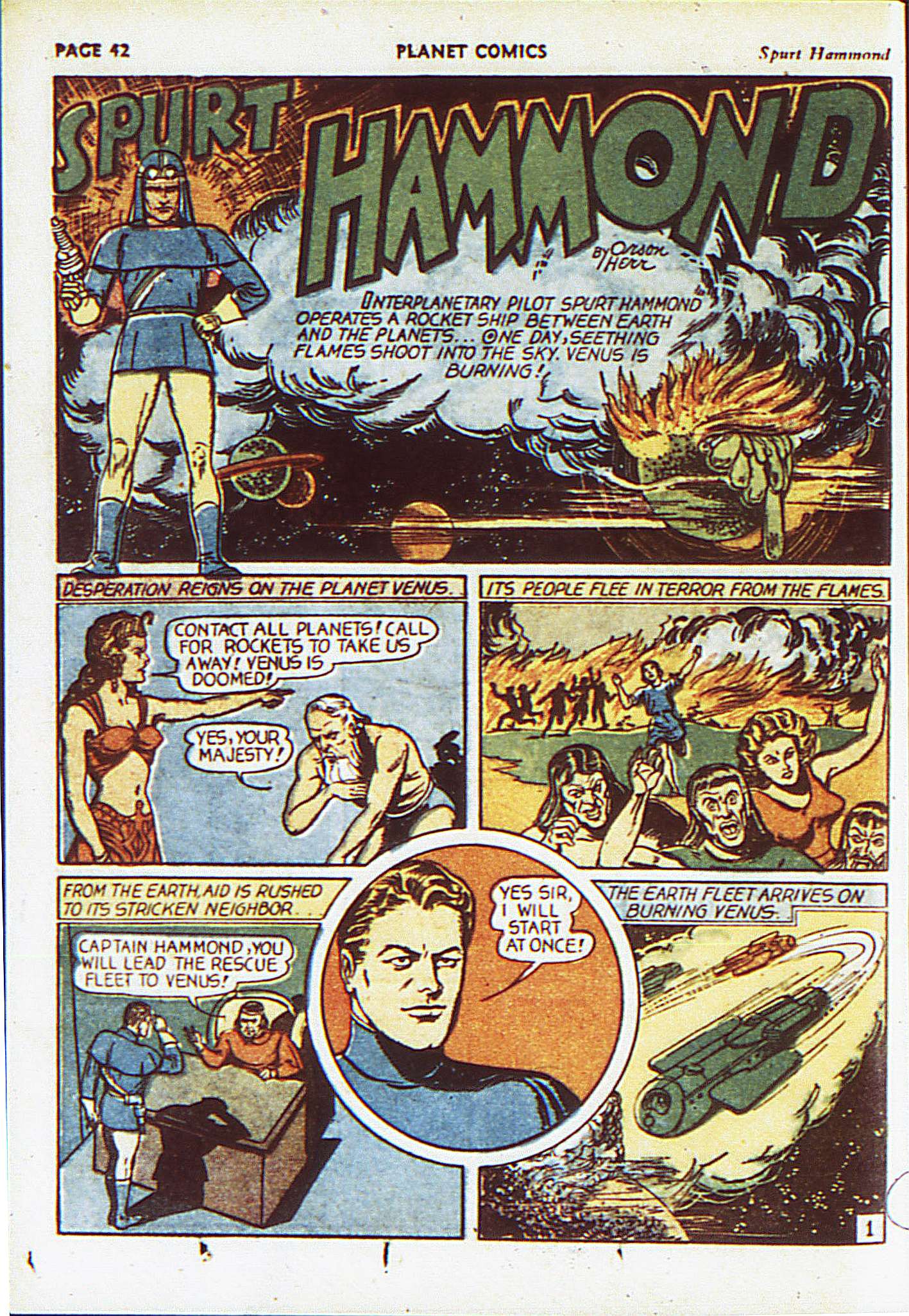 Planet Comics #8 (Fiction House), page 45. Public domain (US).