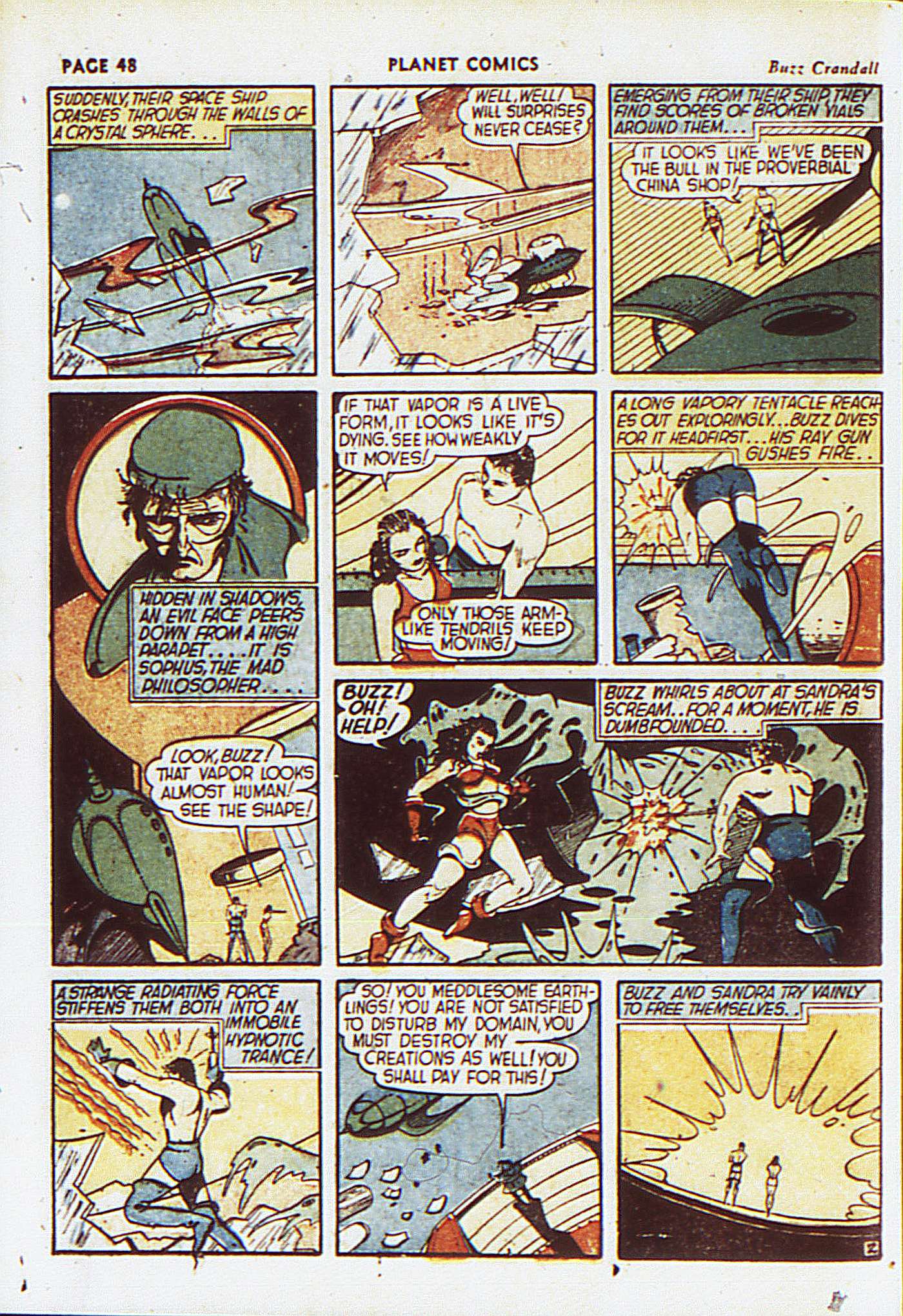 Planet Comics #8 (Fiction House), page 51. Public domain (US).