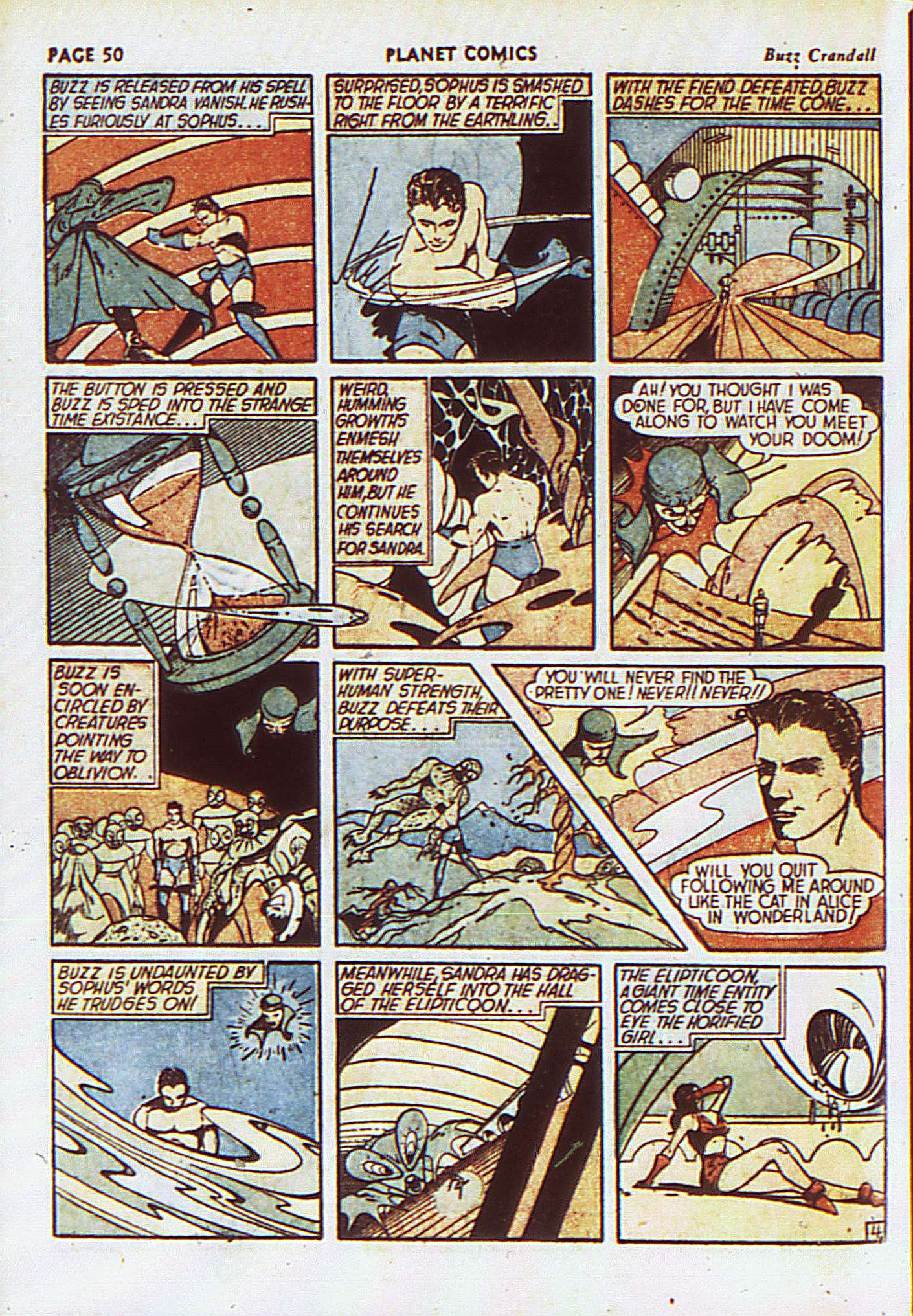Planet Comics #8 (Fiction House), page 53. Public domain (US).