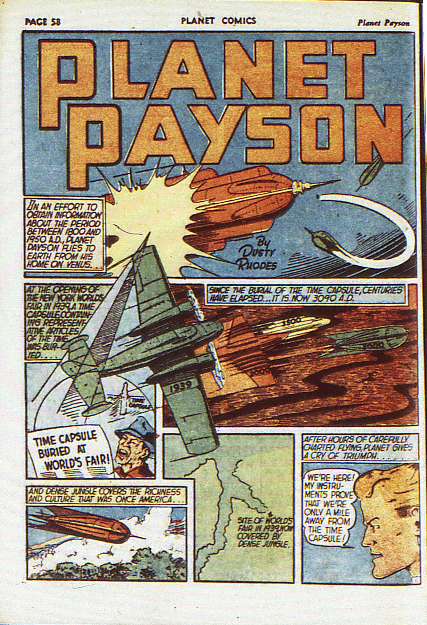 Planet Comics #8 (Fiction House), page 61. Public domain (US).