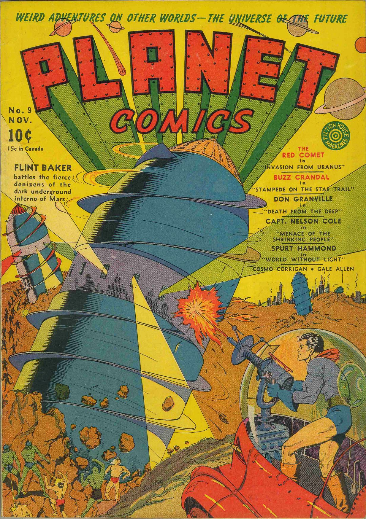 Planet Comics #9 (Fiction House), page 1. Public domain (US).
