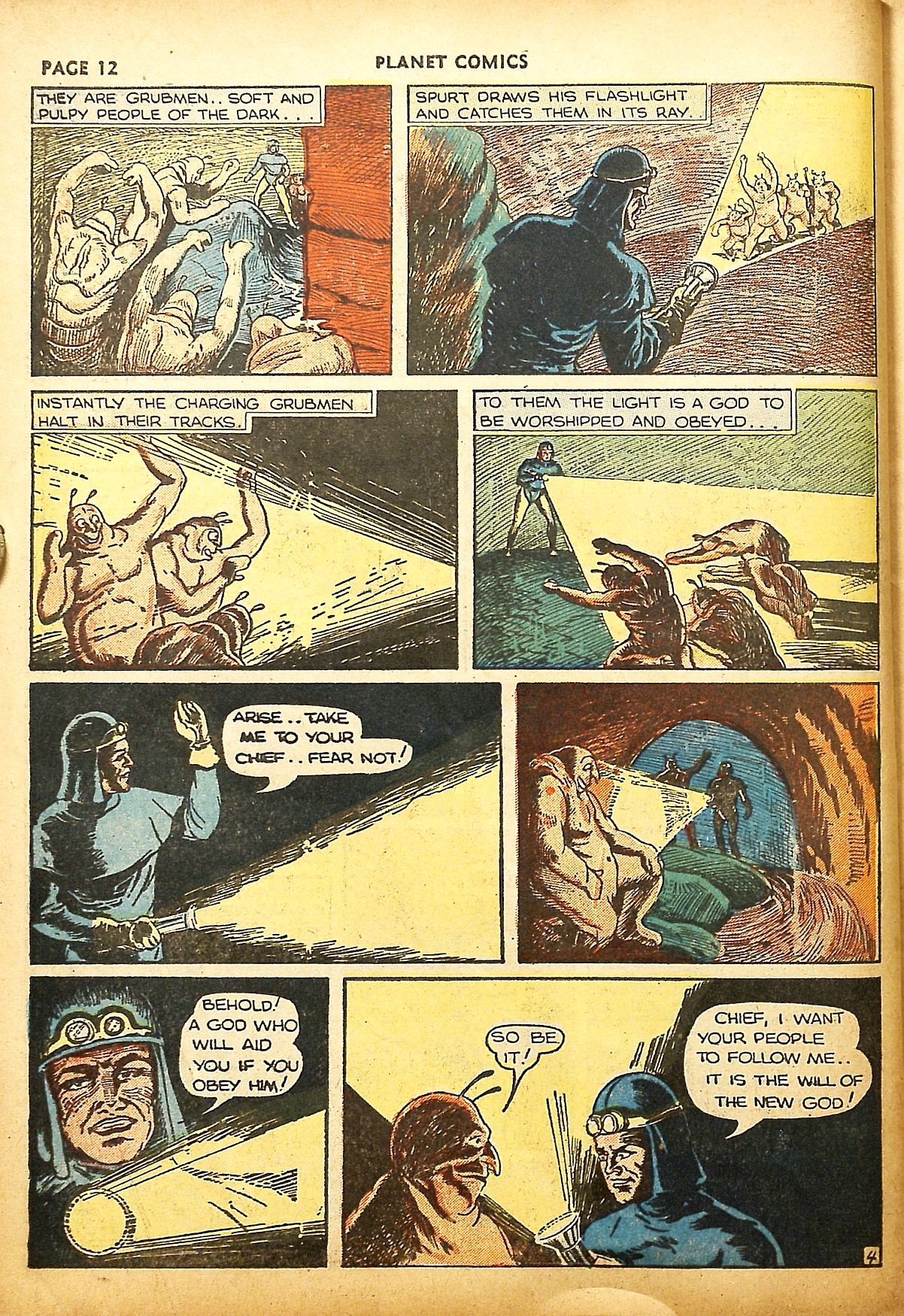 Planet Comics #9 (Fiction House), page 14. Public domain (US).