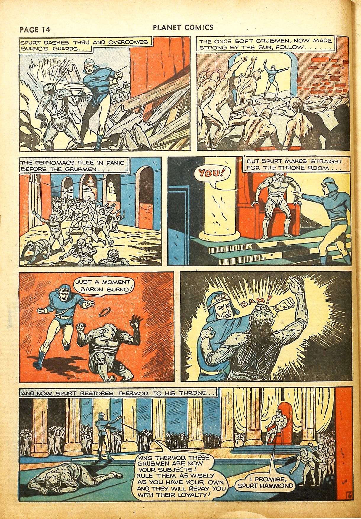 Planet Comics #9 (Fiction House), page 16. Public domain (US).