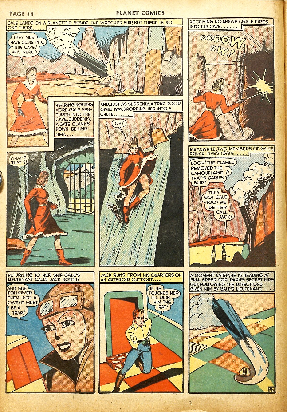 Planet Comics #9 (Fiction House), page 20. Public domain (US).