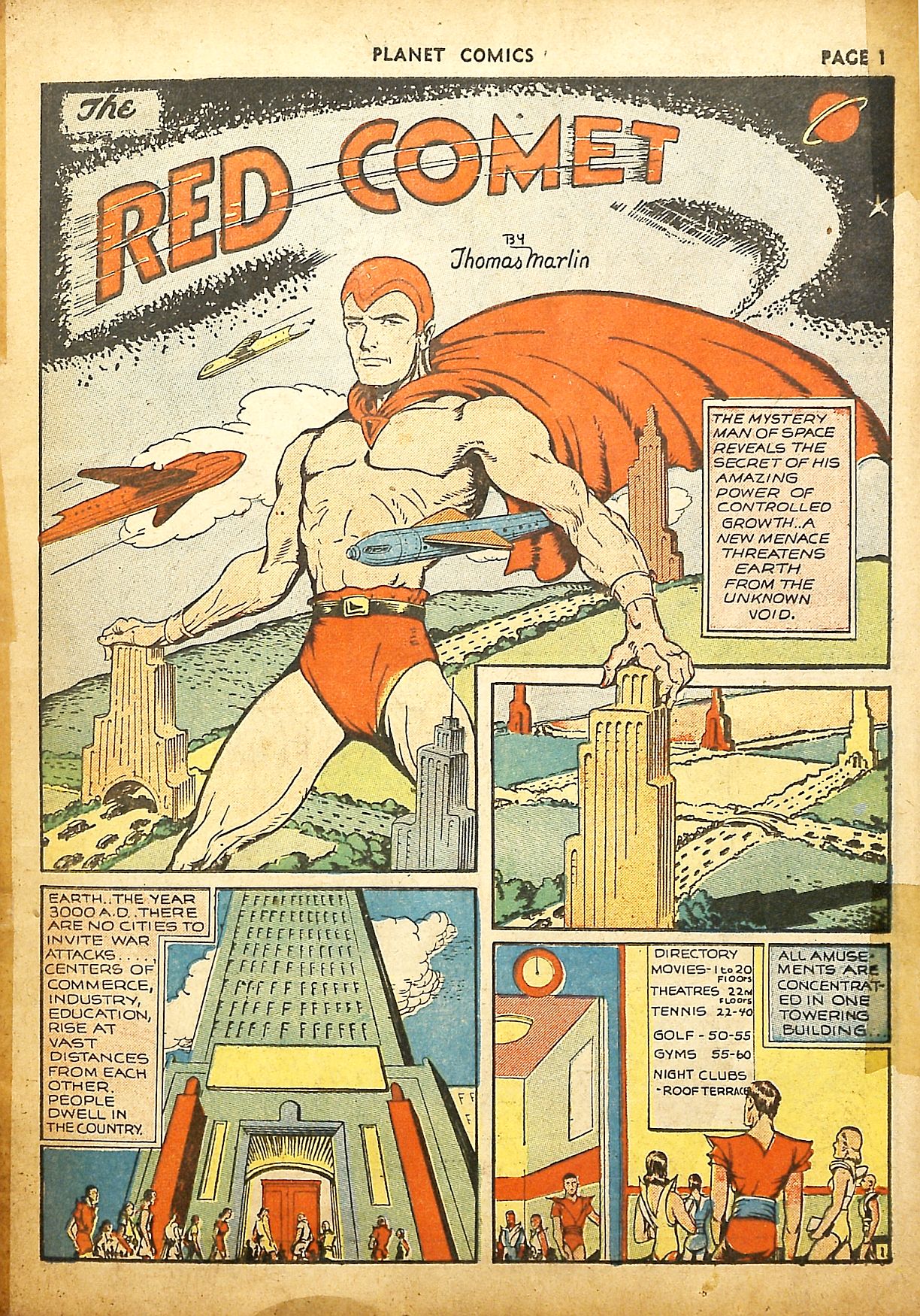 Planet Comics #9 (Fiction House), page 3. Public domain (US).