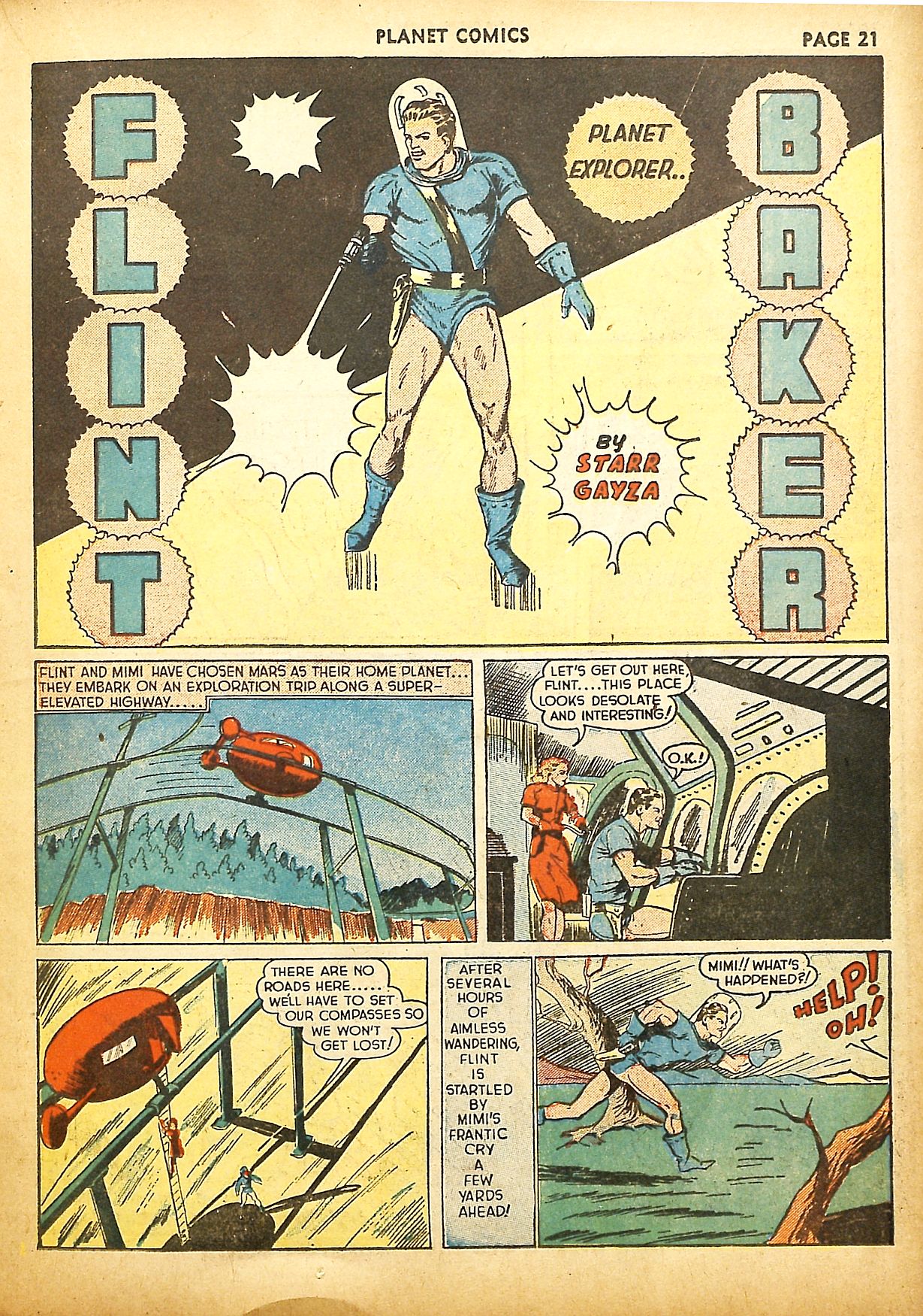 Planet Comics #9 (Fiction House), page 23. Public domain (US).