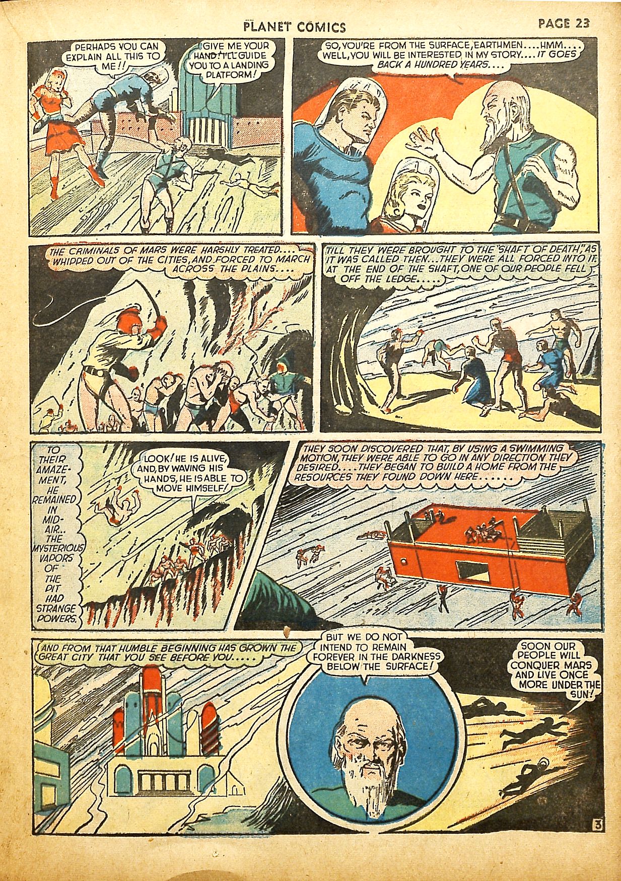 Planet Comics #9 (Fiction House), page 25. Public domain (US).