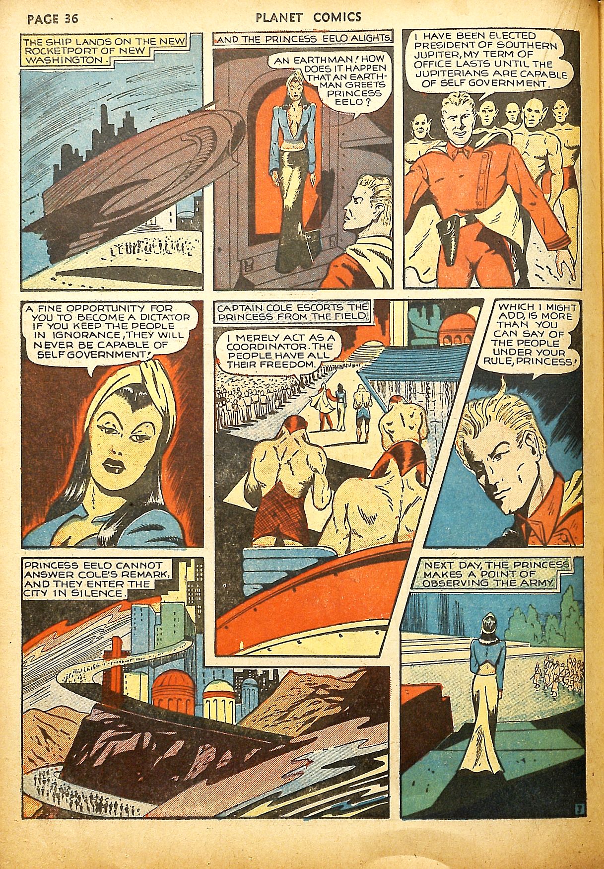 Planet Comics #9 (Fiction House), page 38. Public domain (US).
