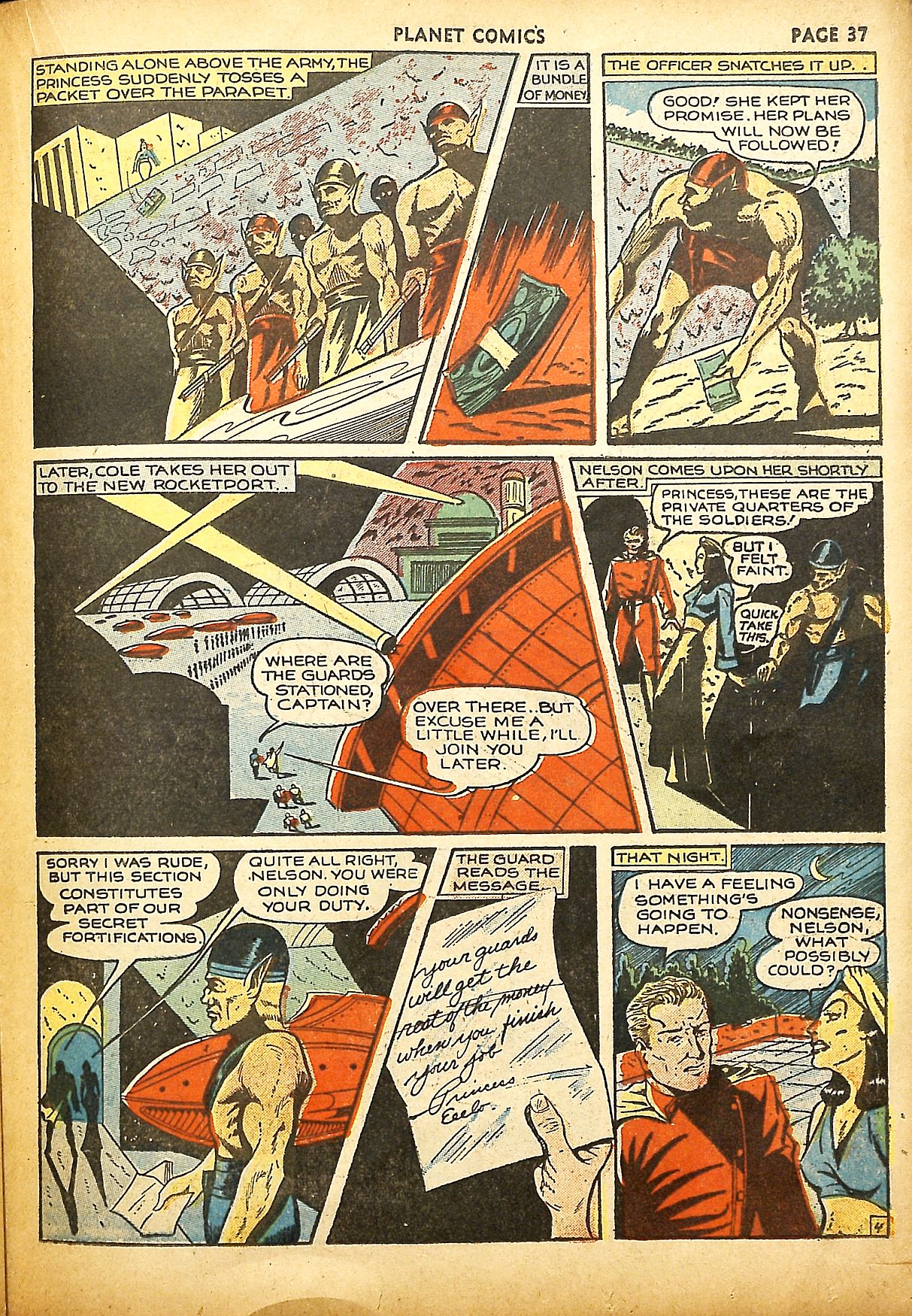 Planet Comics #9 (Fiction House), page 39. Public domain (US).