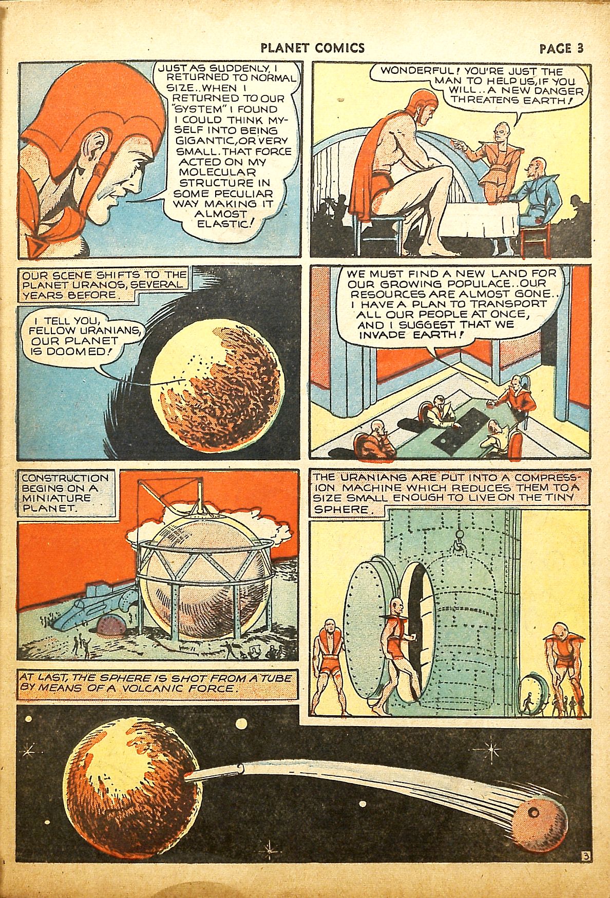 Planet Comics #9 (Fiction House), page 5. Public domain (US).