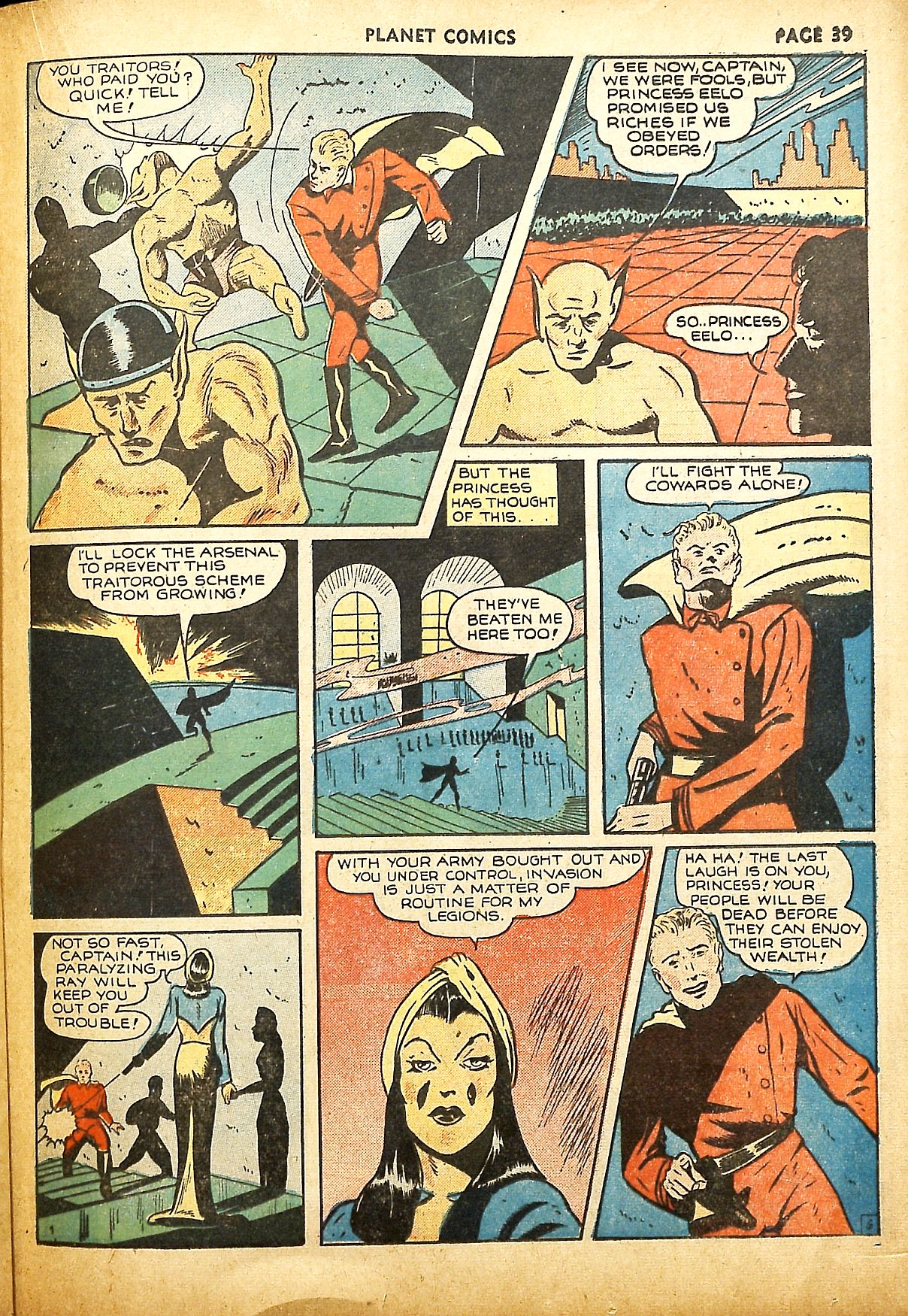 Planet Comics #9 (Fiction House), page 41. Public domain (US).