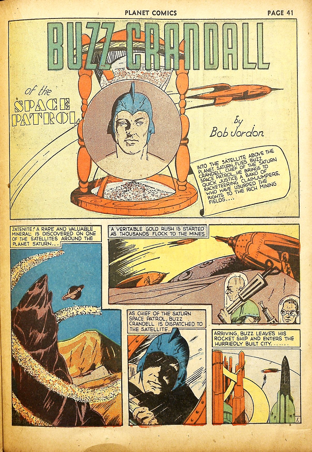 Planet Comics #9 (Fiction House), page 43. Public domain (US).