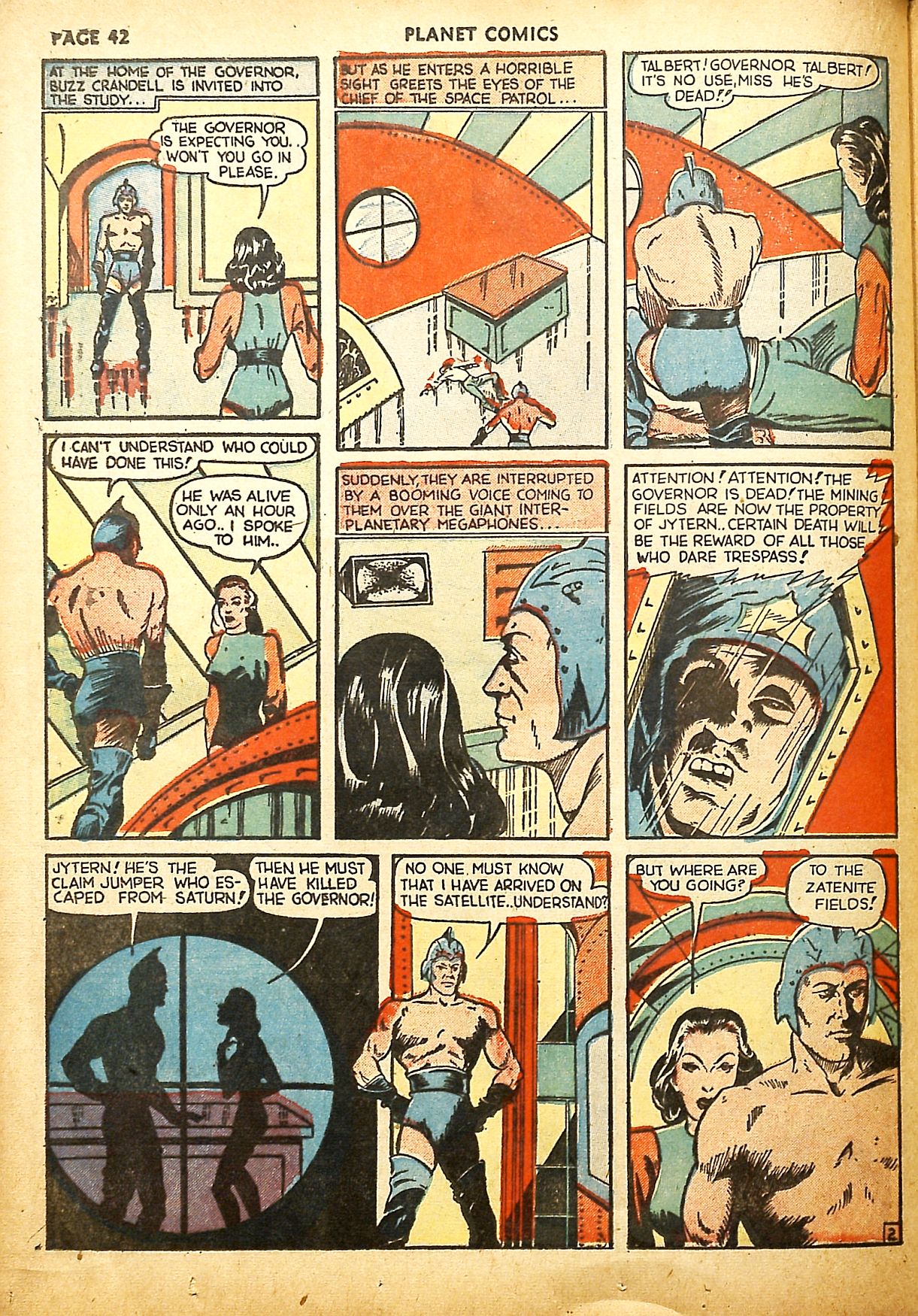 Planet Comics #9 (Fiction House), page 44. Public domain (US).