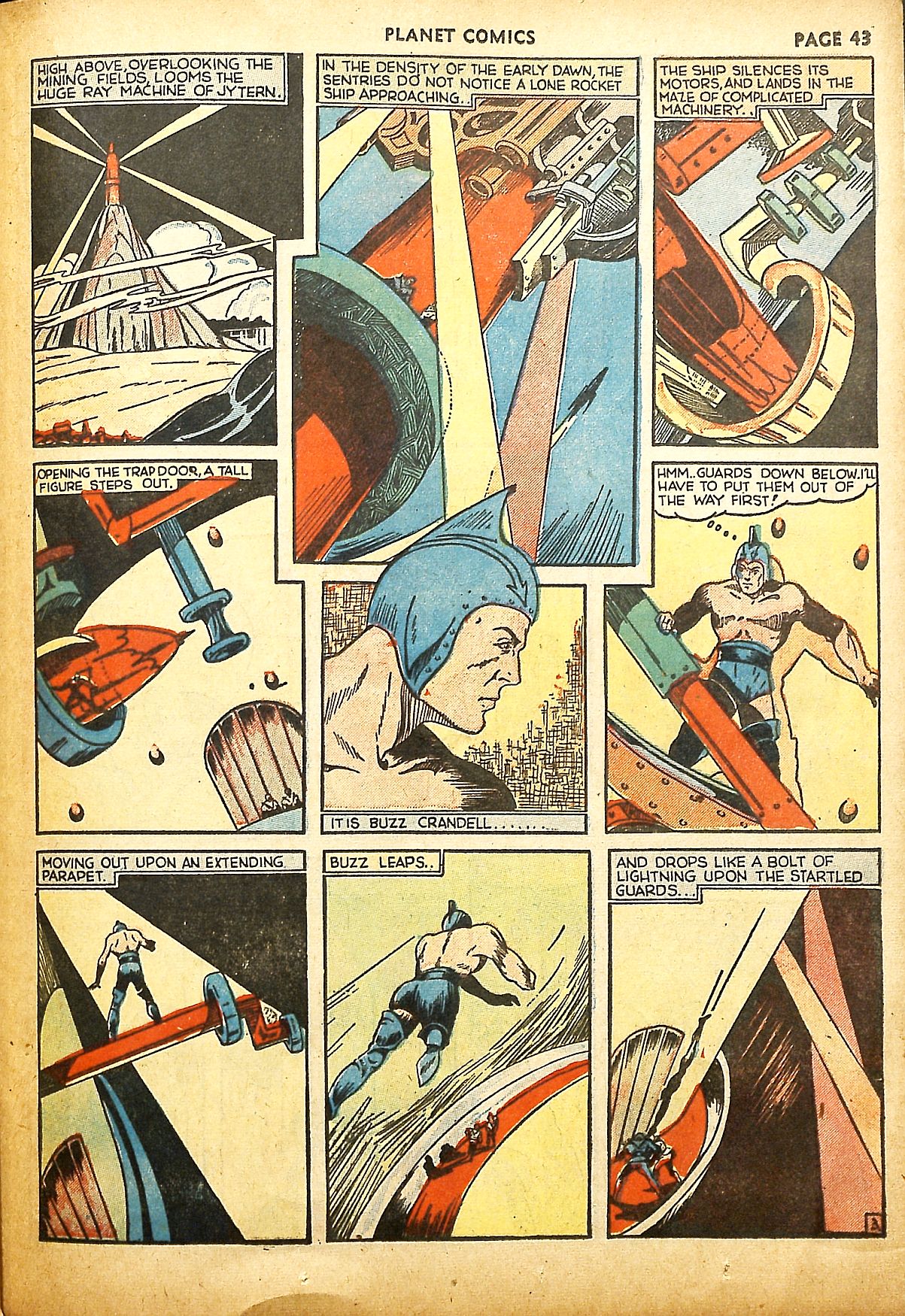 Planet Comics #9 (Fiction House), page 45. Public domain (US).