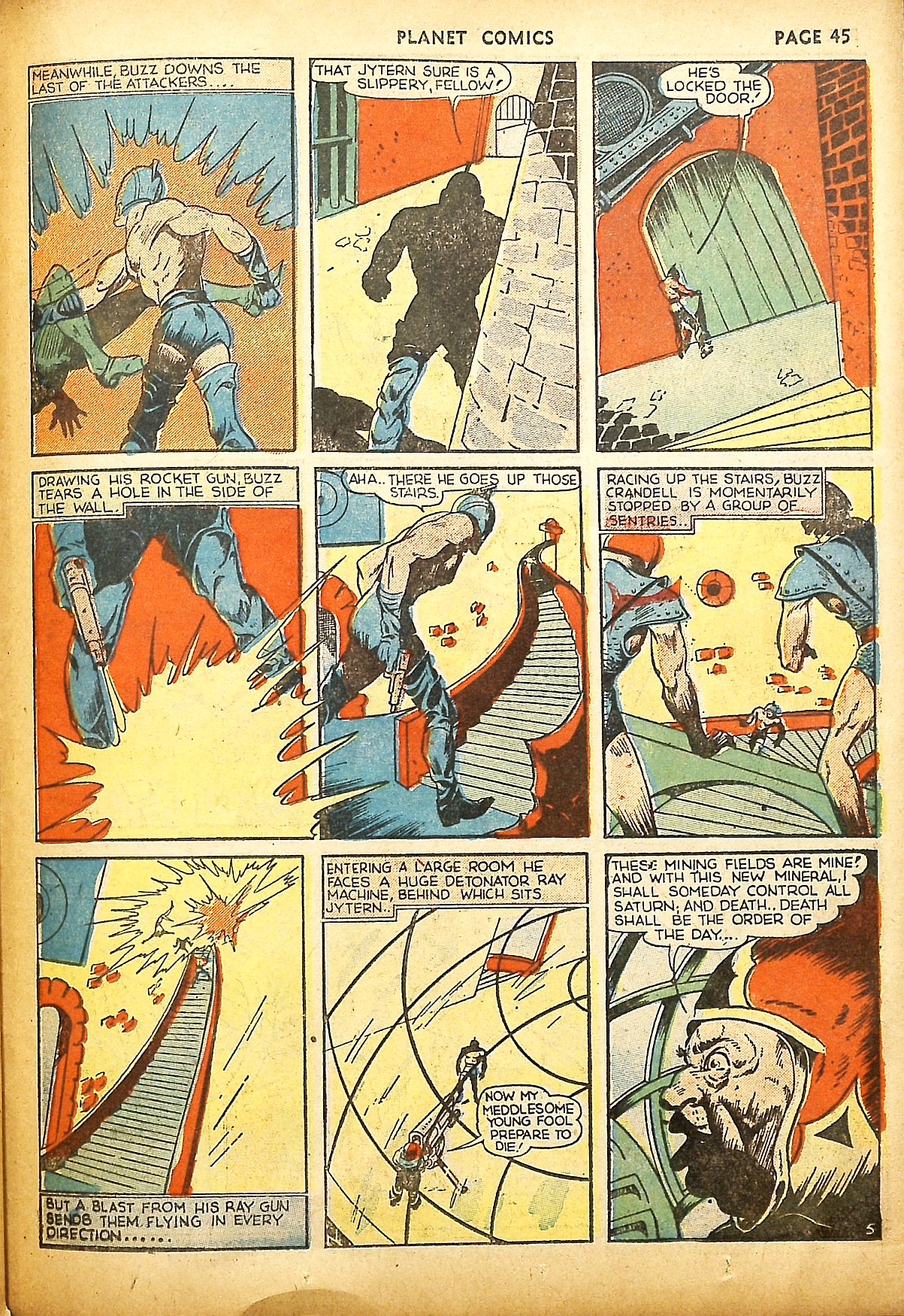Planet Comics #9 (Fiction House), page 47. Public domain (US).