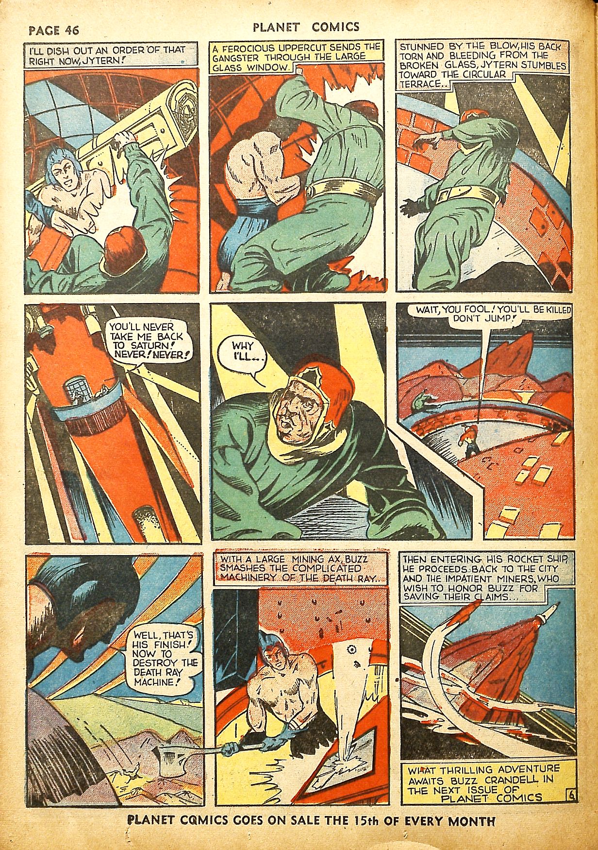 Planet Comics #9 (Fiction House), page 48. Public domain (US).