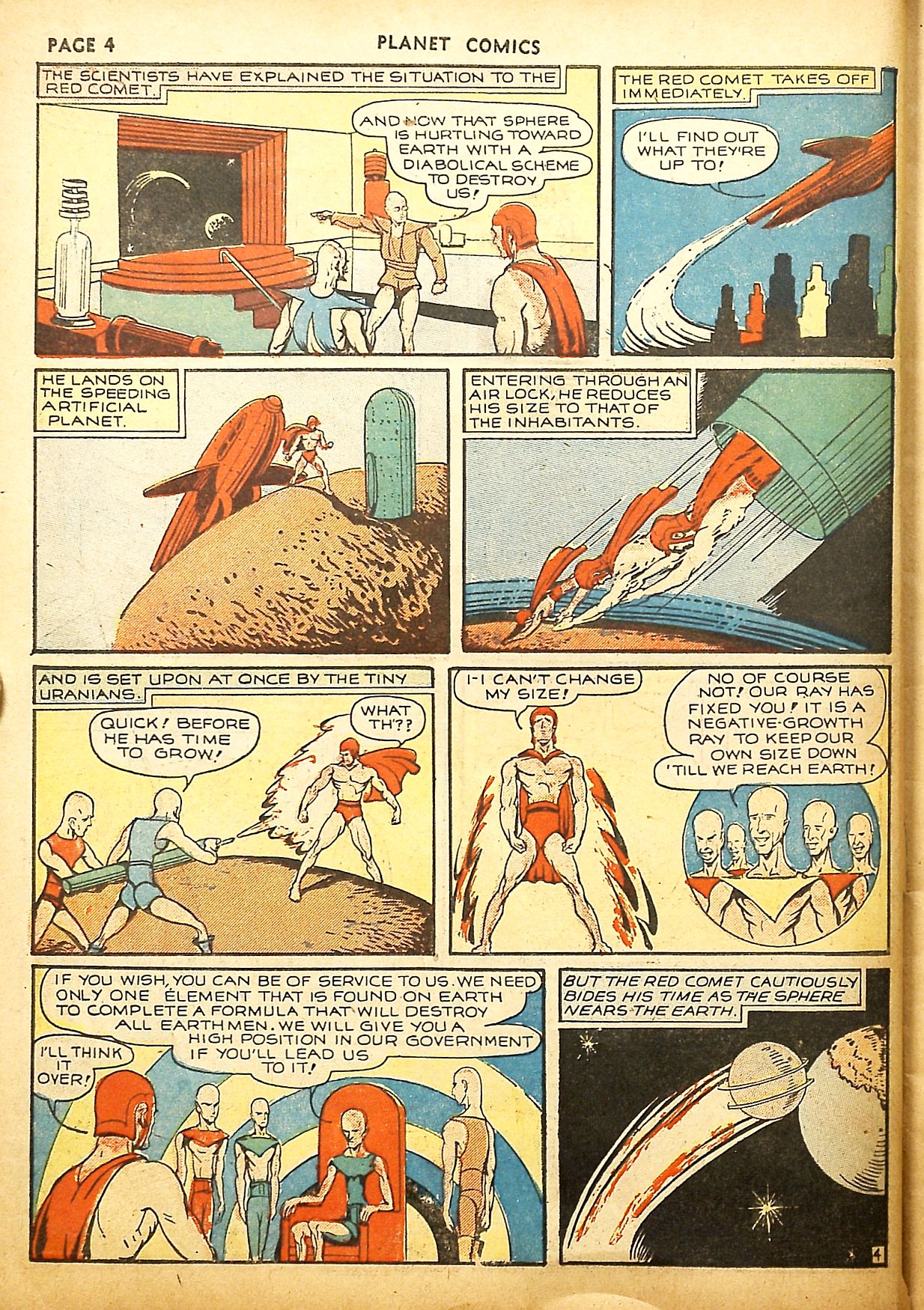 Planet Comics #9 (Fiction House), page 6. Public domain (US).