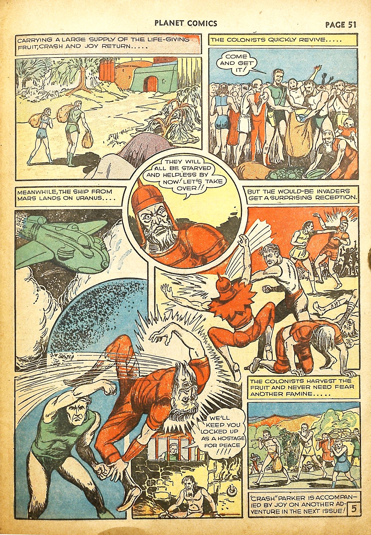 Planet Comics #9 (Fiction House), page 53. Public domain (US).