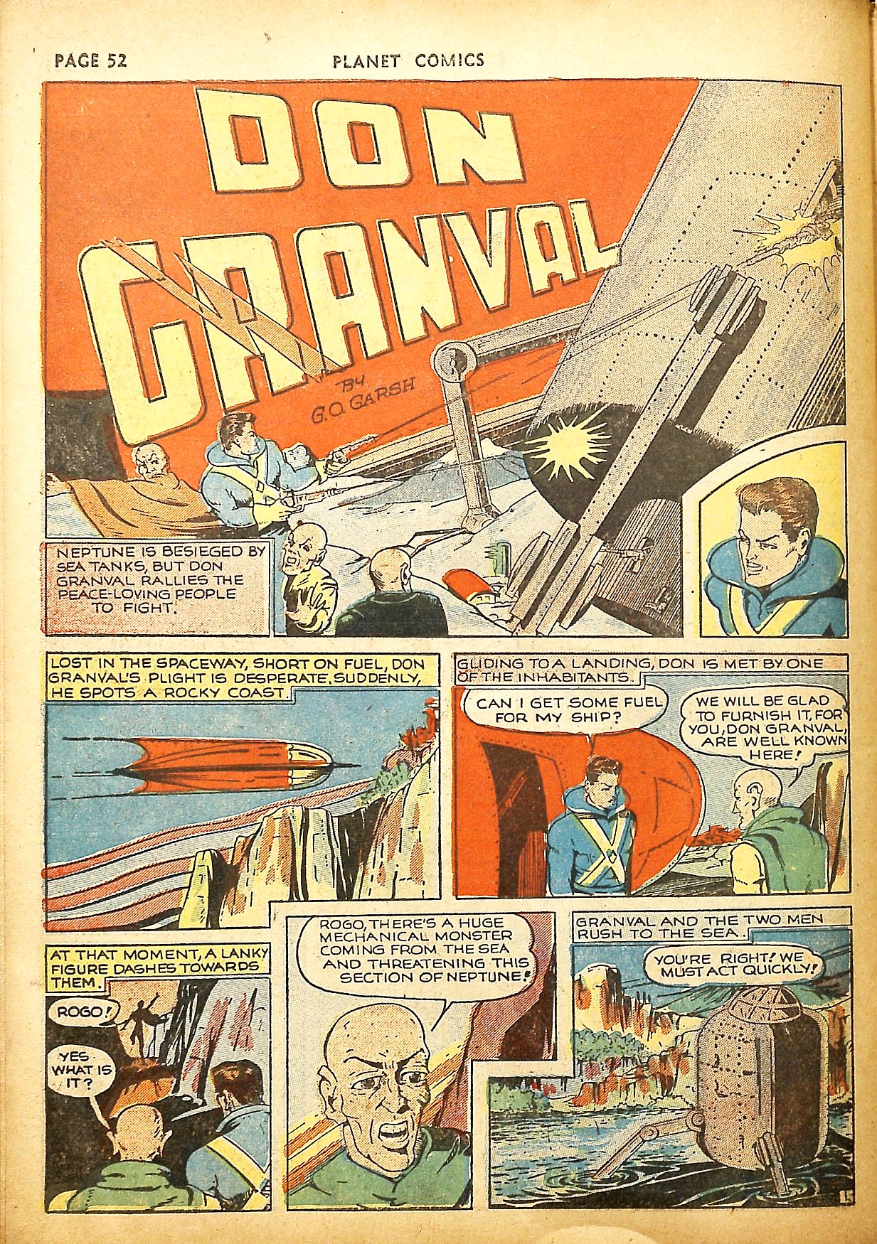 Planet Comics #9 (Fiction House), page 54. Public domain (US).